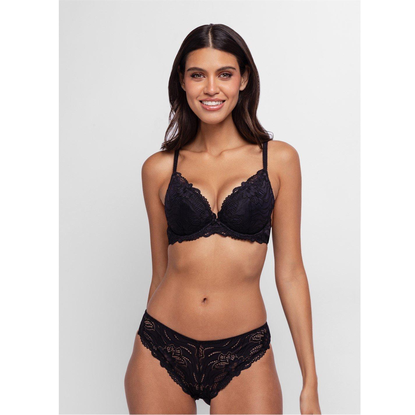 Black/Nude - Dorina - Angie Push-Up Plunge 2 Pack Bra - 2