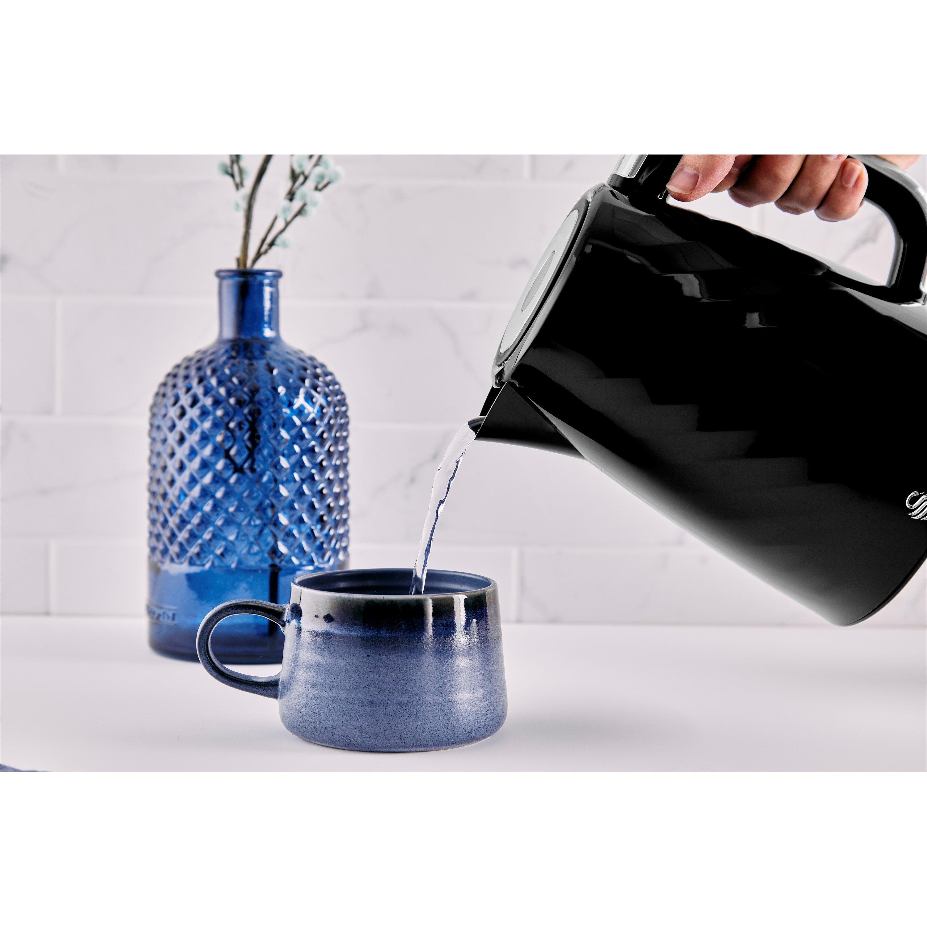 None - Swan - Swan Windsor 1.7L Kettle + 2 Slice Toaster Black - 2