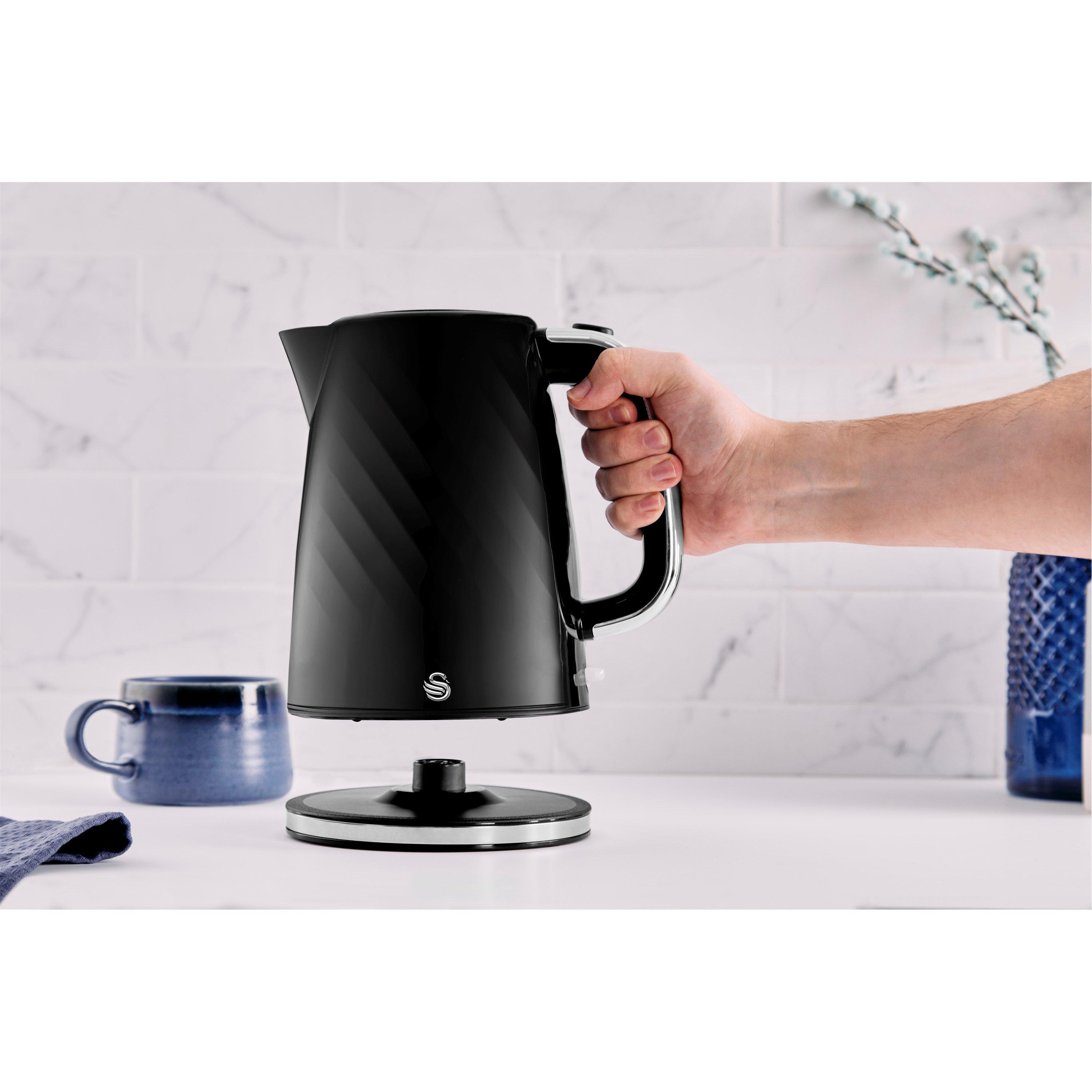 None - Swan - Swan Windsor 1.7L Kettle + 2 Slice Toaster Black - 3