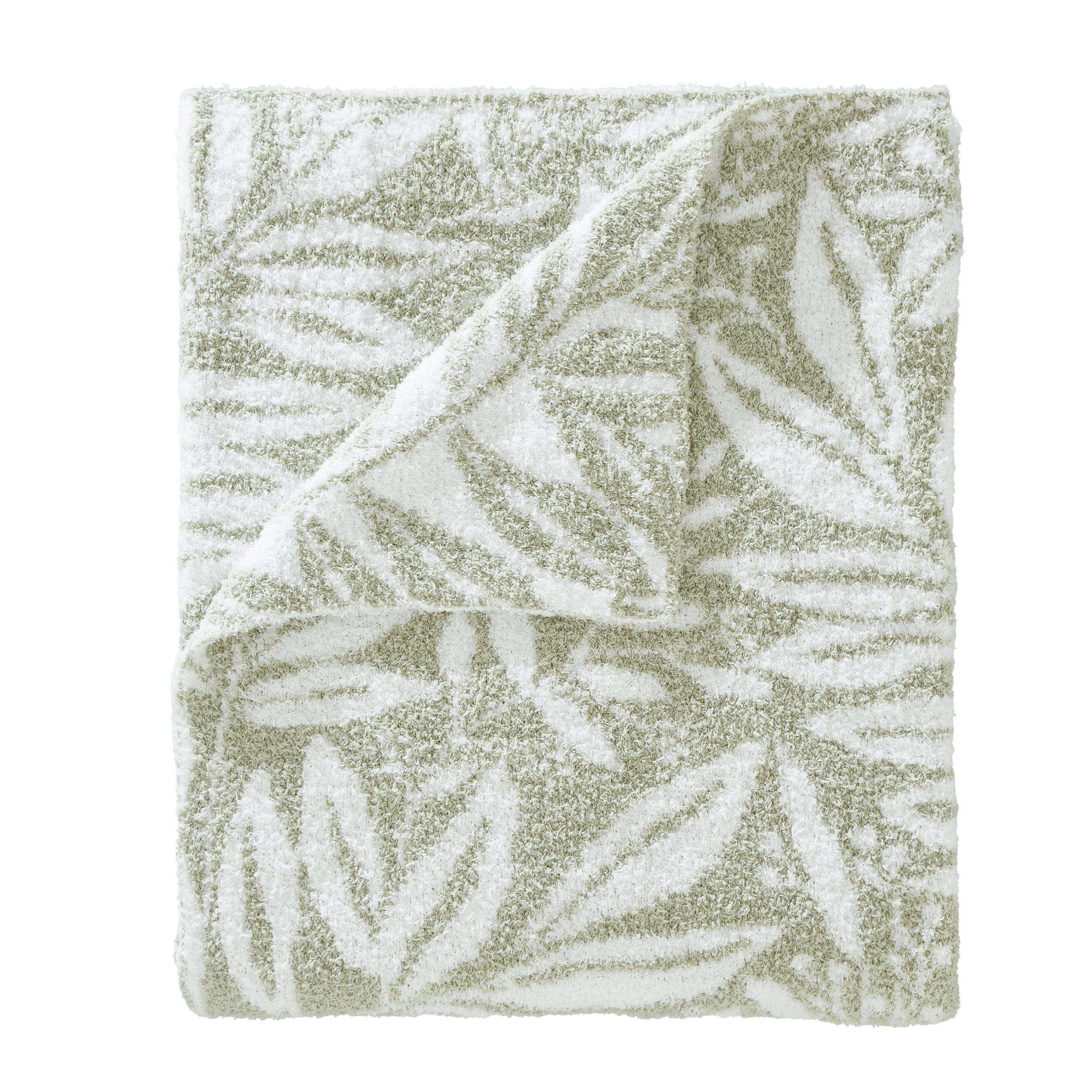 Green - Catherine Lansfield - So Soft Sorrel Leaves Blanket Throw - 5