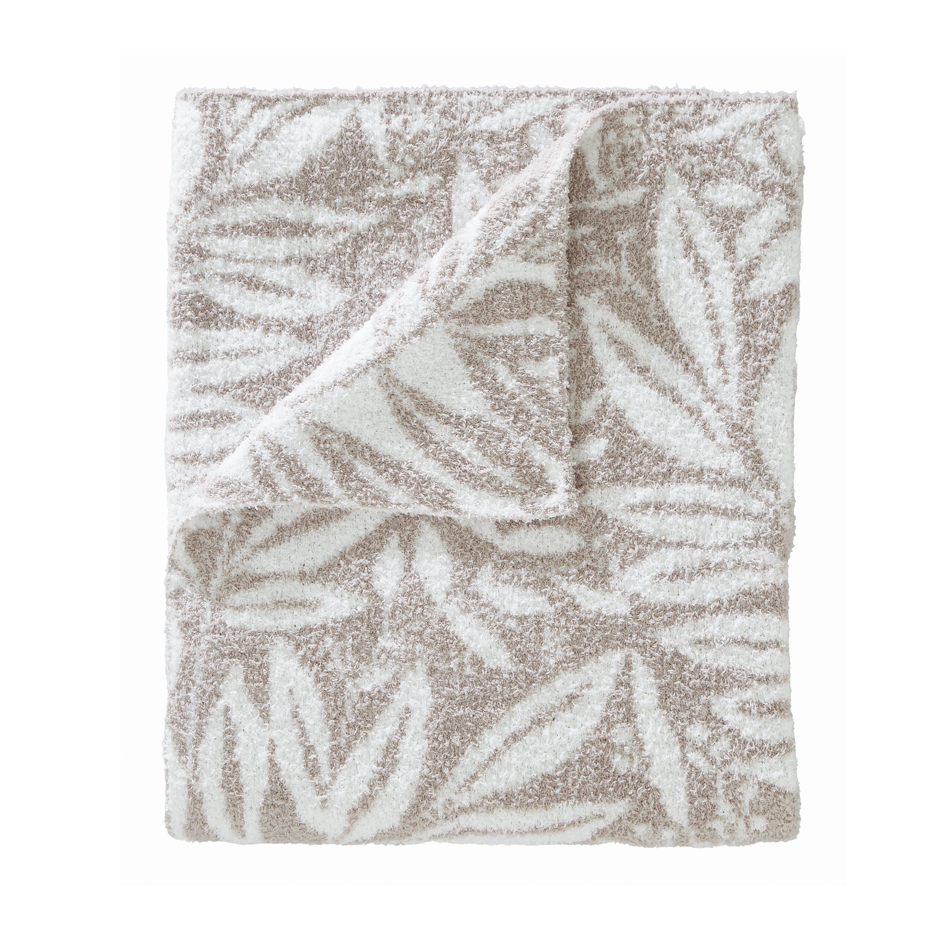 Natural - Catherine Lansfield - So Soft Sorrel Leaves Blanket Throw - 5