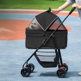 KIDKID PET Detachable Pet Stroller with Rain Cover