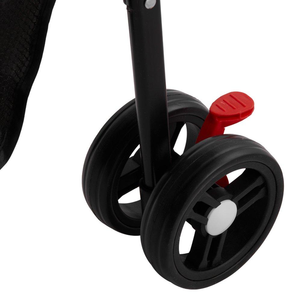 Black - KIDKID PET - Detachable Pet Stroller with Rain Cover - 6