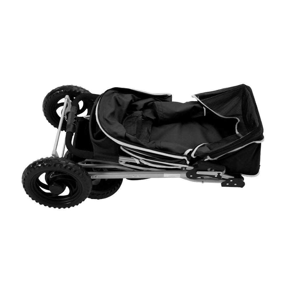 Black - KIDKID PET - Foldable Pet Stroller for Cats and Dogs - 3