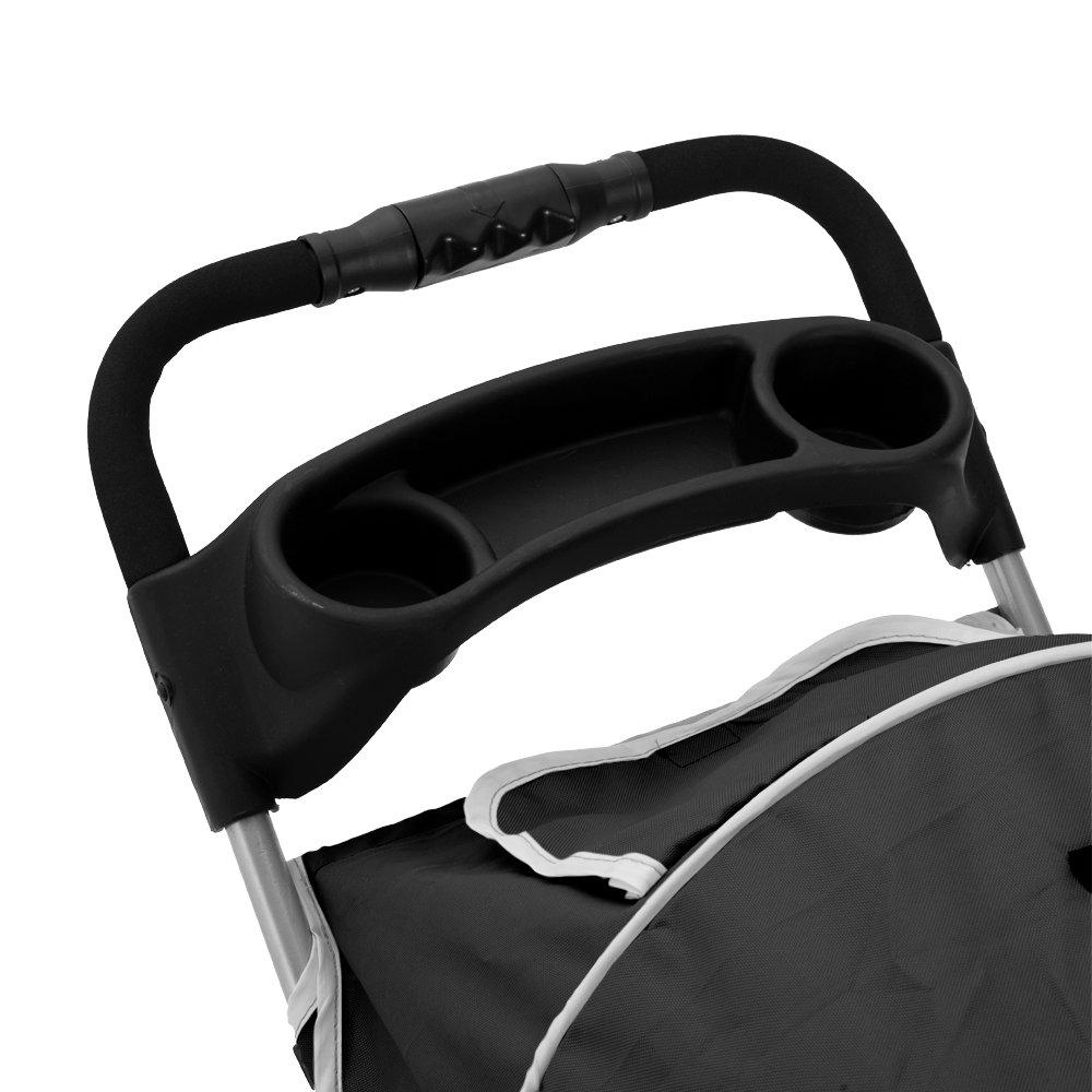 Black - KIDKID PET - Foldable Pet Stroller for Cats and Dogs - 7