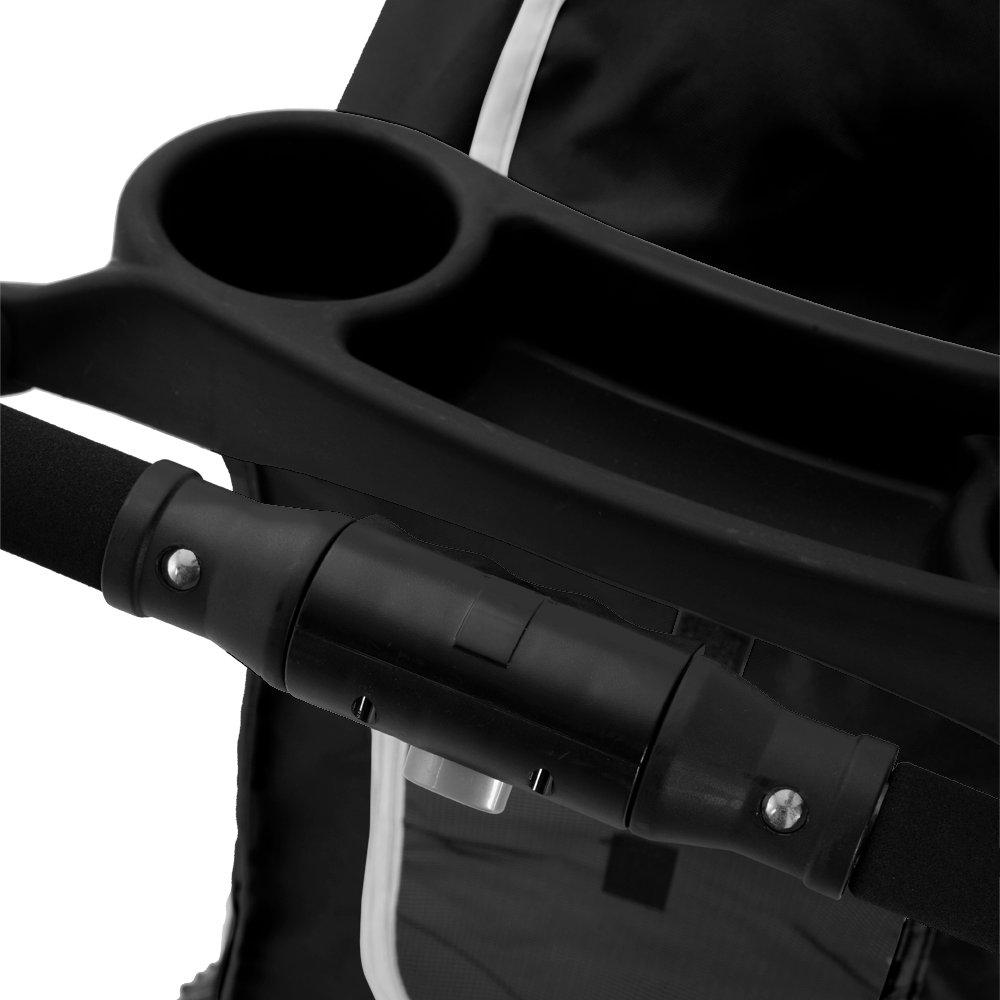 Black - KIDKID PET - Foldable Pet Stroller for Cats and Dogs - 9