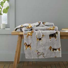 Catherine Lansfield Country Dogs Soft Touch Blanket Throw