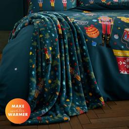 Catherine Lansfield Christmas Nutcracker Fleece Cosy Blanket Throw