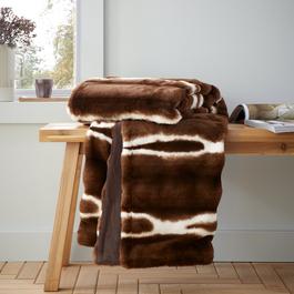 Catherine Lansfield Flint Cosy Faux Fur Blanket Throw
