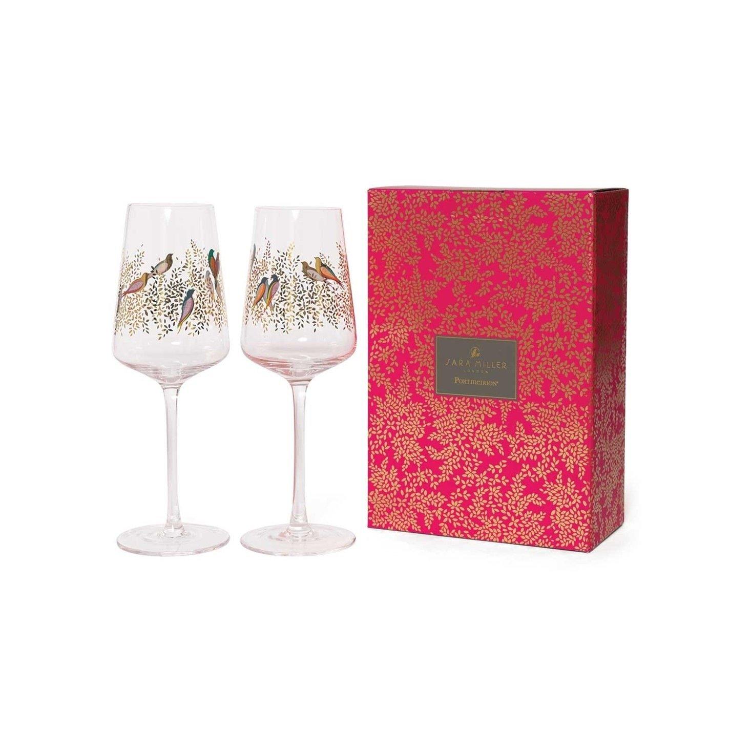 Multi - Sara Miller London - Miller Chelsea Set of 2 Wine Glasses - 1