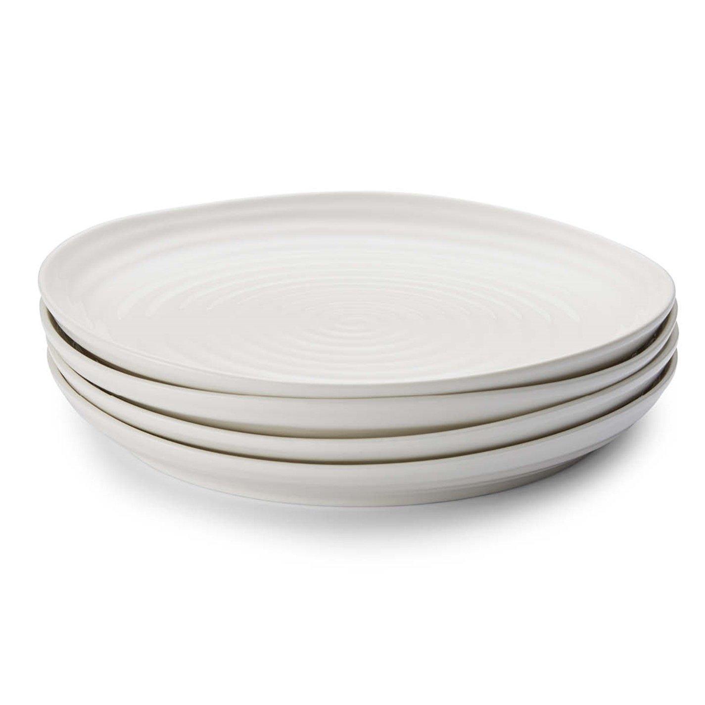 White - Portmeirion - Sophie Conran Set of 4 Coupe Dinner Plates - 1
