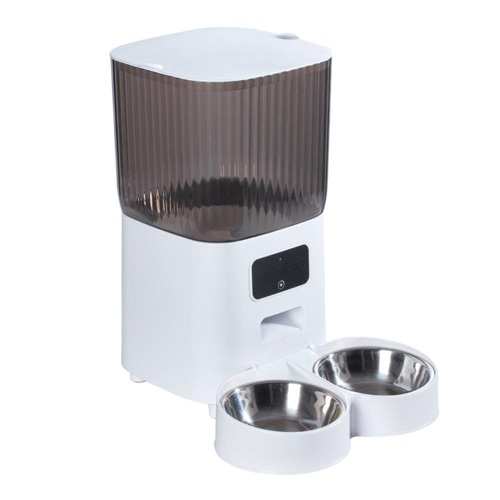 White - KIDKID PET - 5L Dual Power Pet Feeder with App Control - 4