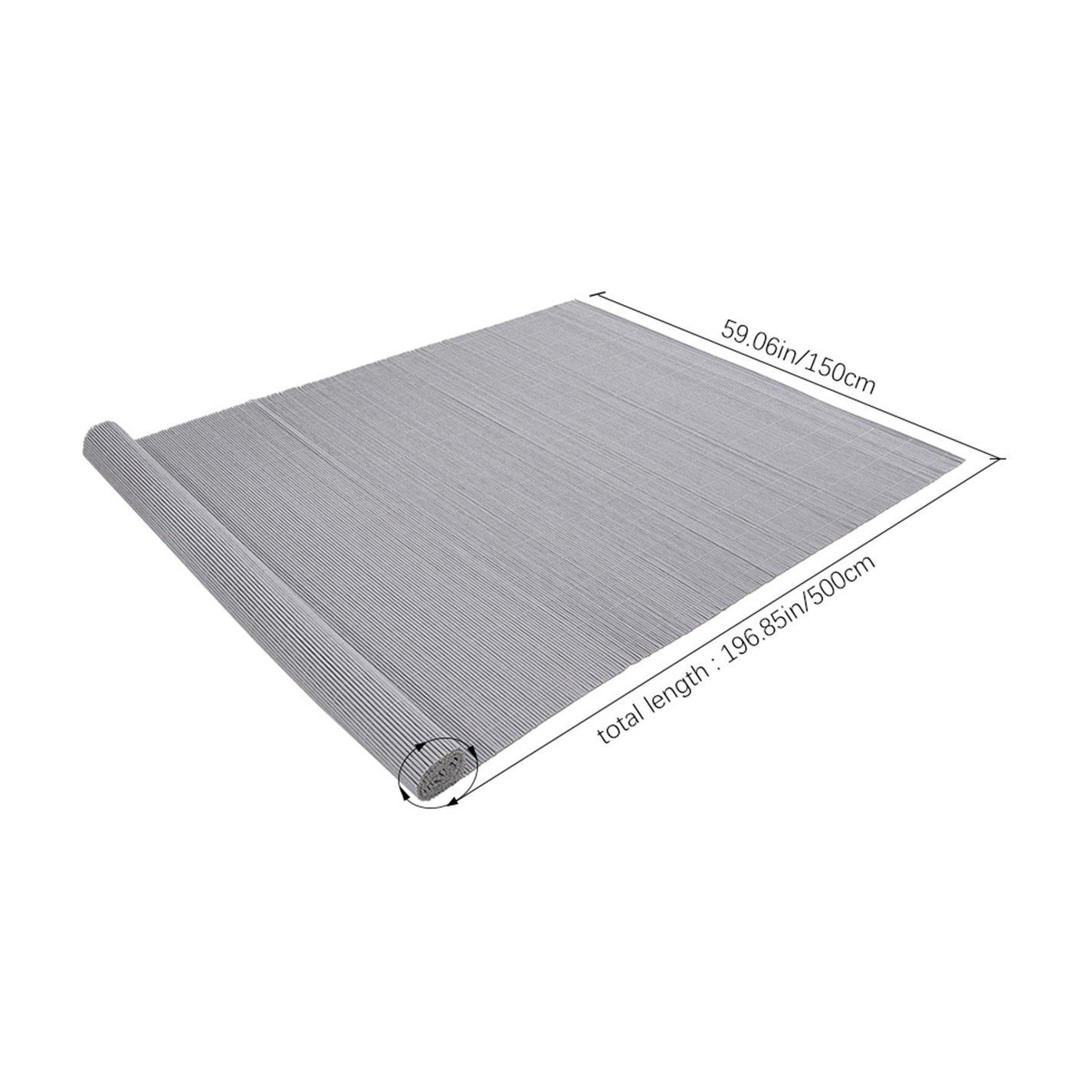 Grey - Breeins - 5m x 1.5m Sun-blocked Privacy Fence Screen Panels - 4