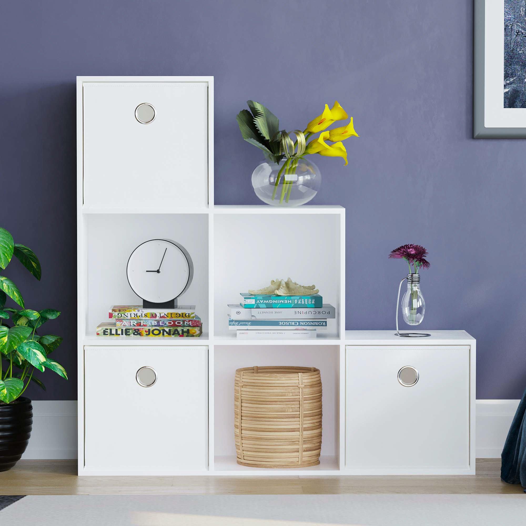White - Lassic - 6 Cube Storage Unit (W) + Set of 3 Storage Cubes - 3