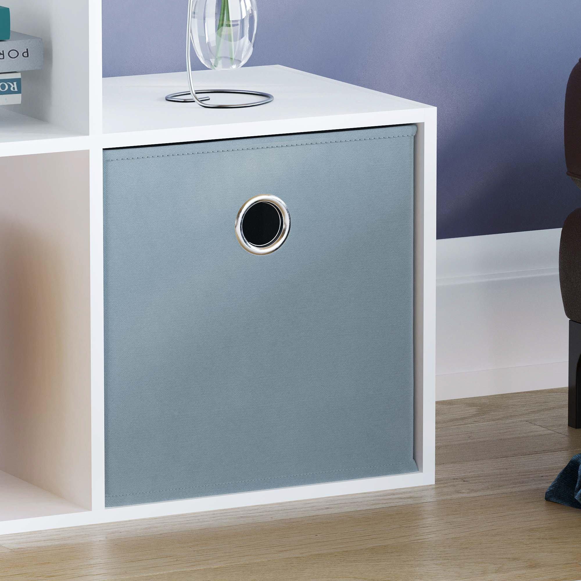 Grey - Lassic - 6 Cube Storage Unit (W) + Set of 3 Storage Cubes - 6