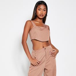 Tribal Long Sleeve T-Shirt ISAWITFIRST Pinstripe Square Neck Tailored Bralet