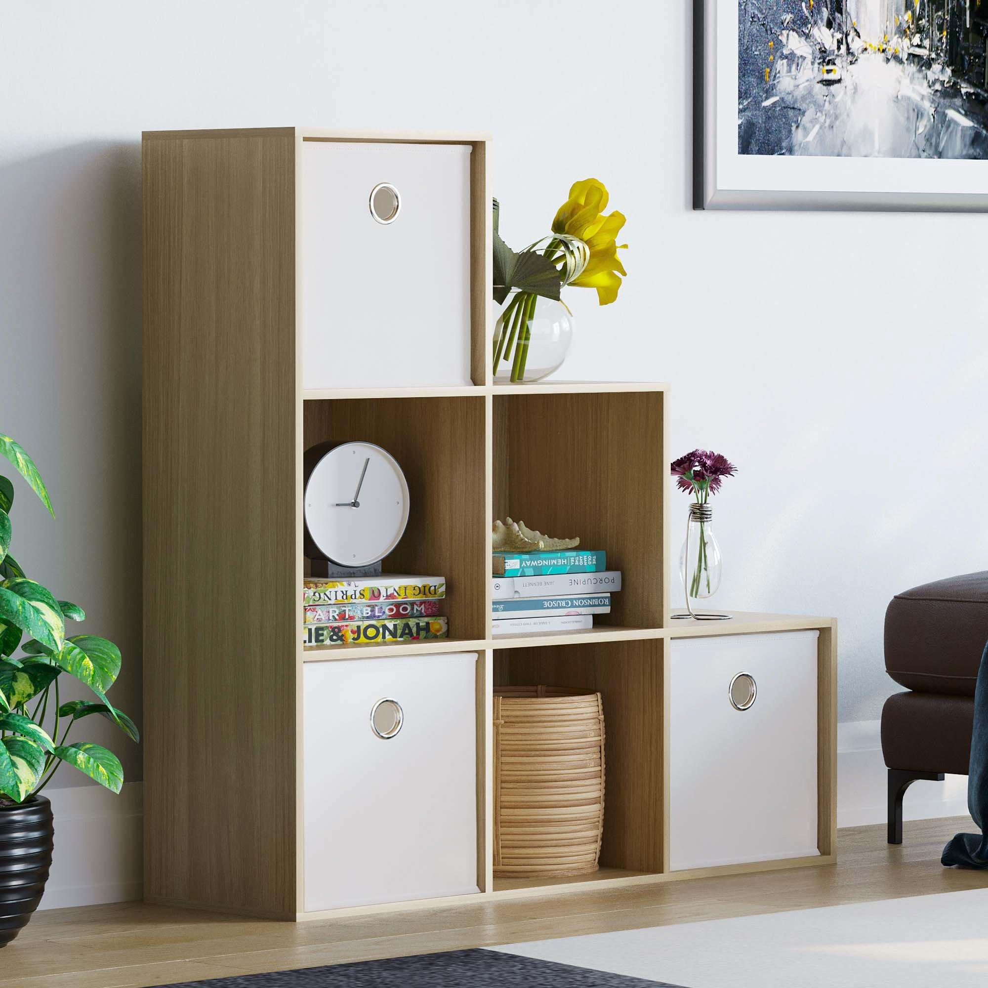 6 Cube Storage Unit (O) + Set of 3 Storage Cubes