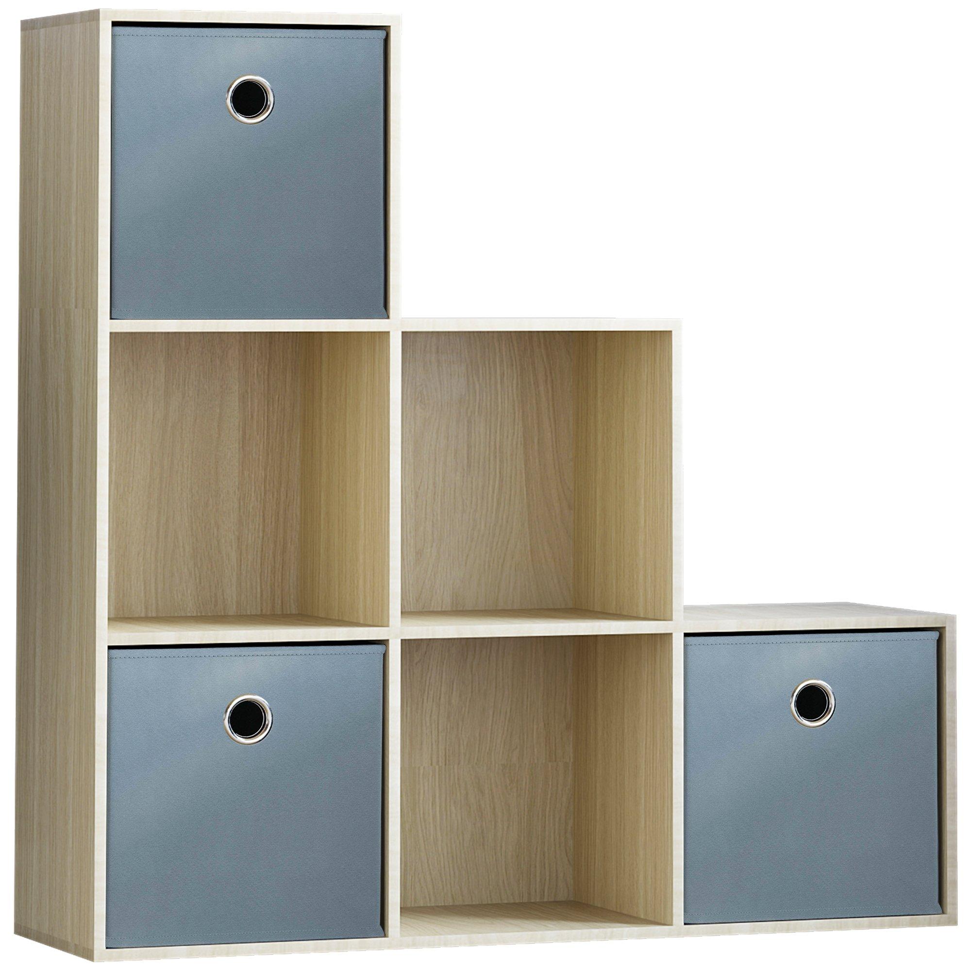 Grey - Lassic - 6 Cube Storage Unit (O) + Set of 3 Storage Cubes - 11