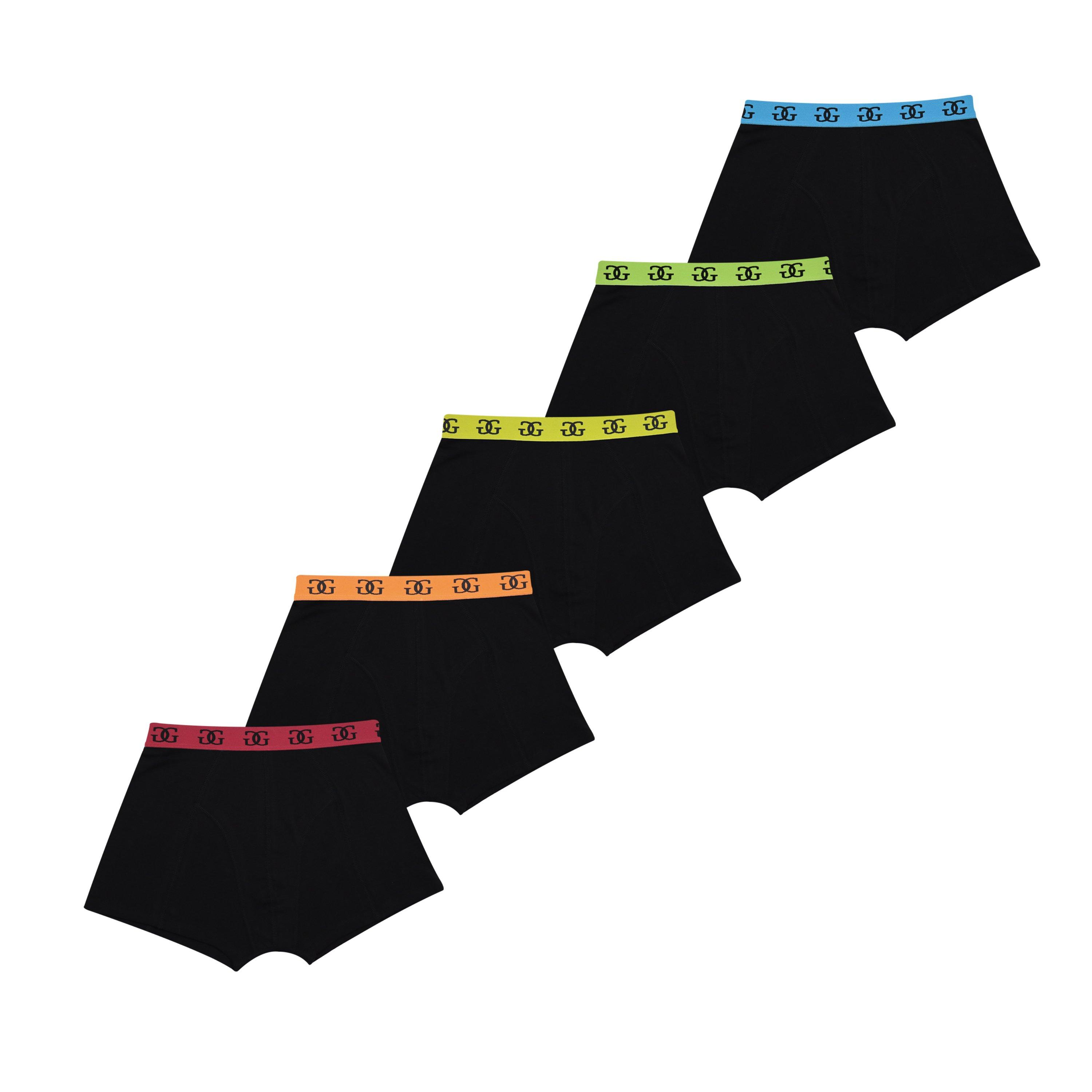 Nero / Brillante - Giorgio - Junior Boys 5-Pack Comfort Trunks - 1