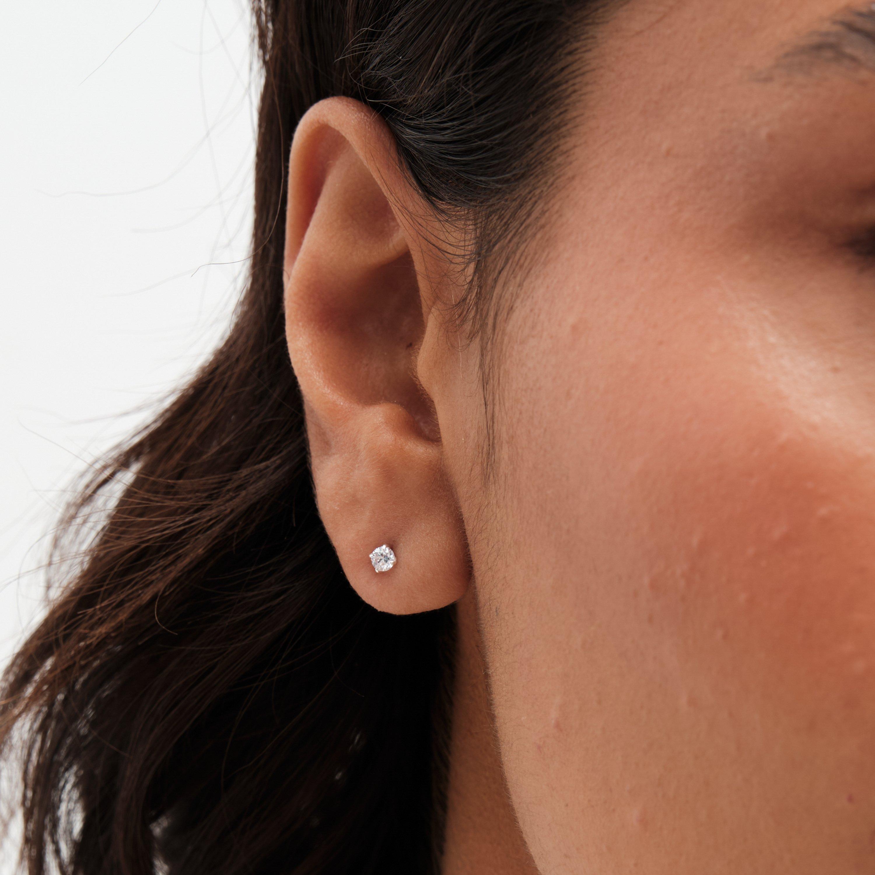 Silver - Simply Silver - Sterling Silver 925 Cubic Zirconia Classic Round E - 2