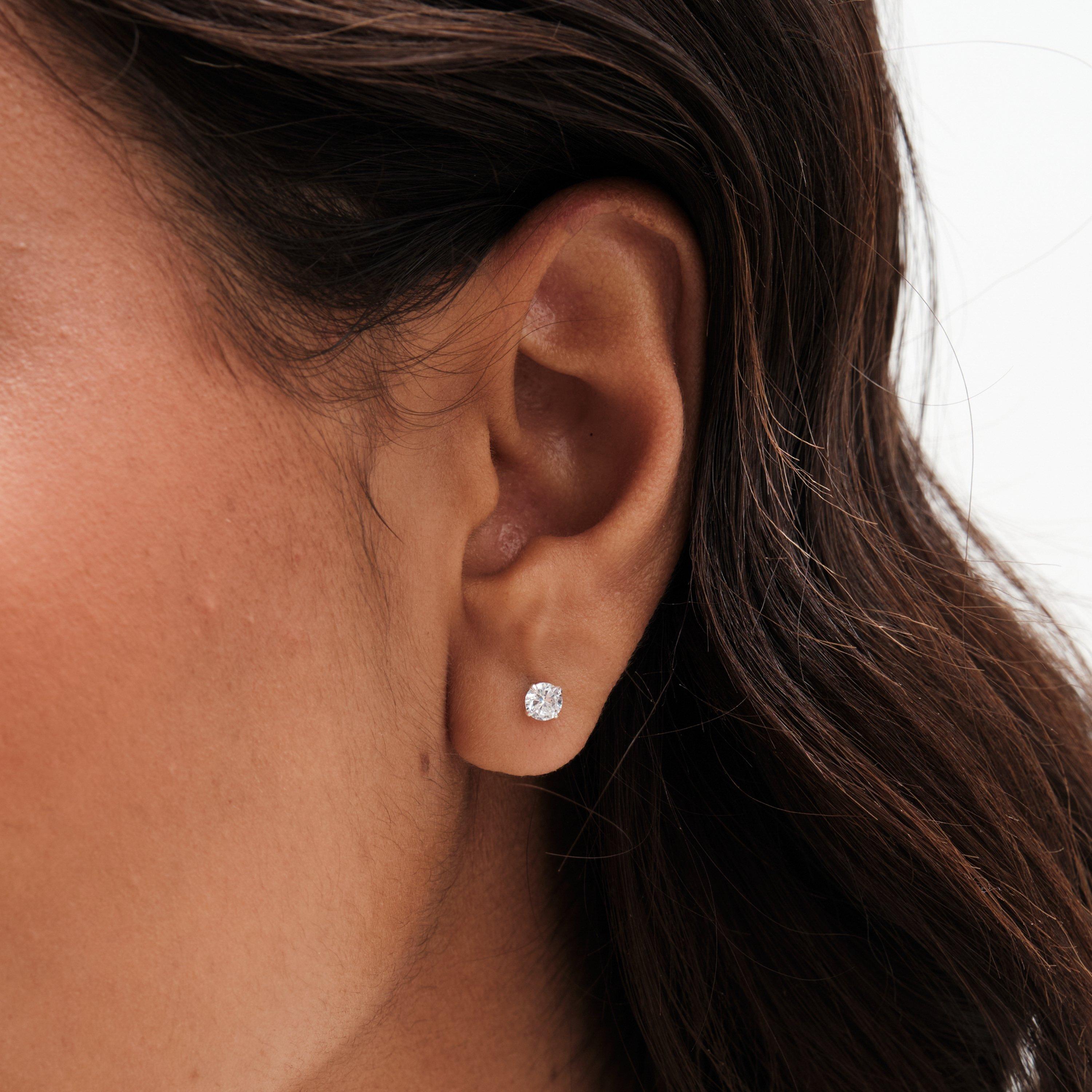 Silver - Simply Silver - Sterling Silver 925 Cubic Zirconia Classic Round E - 3