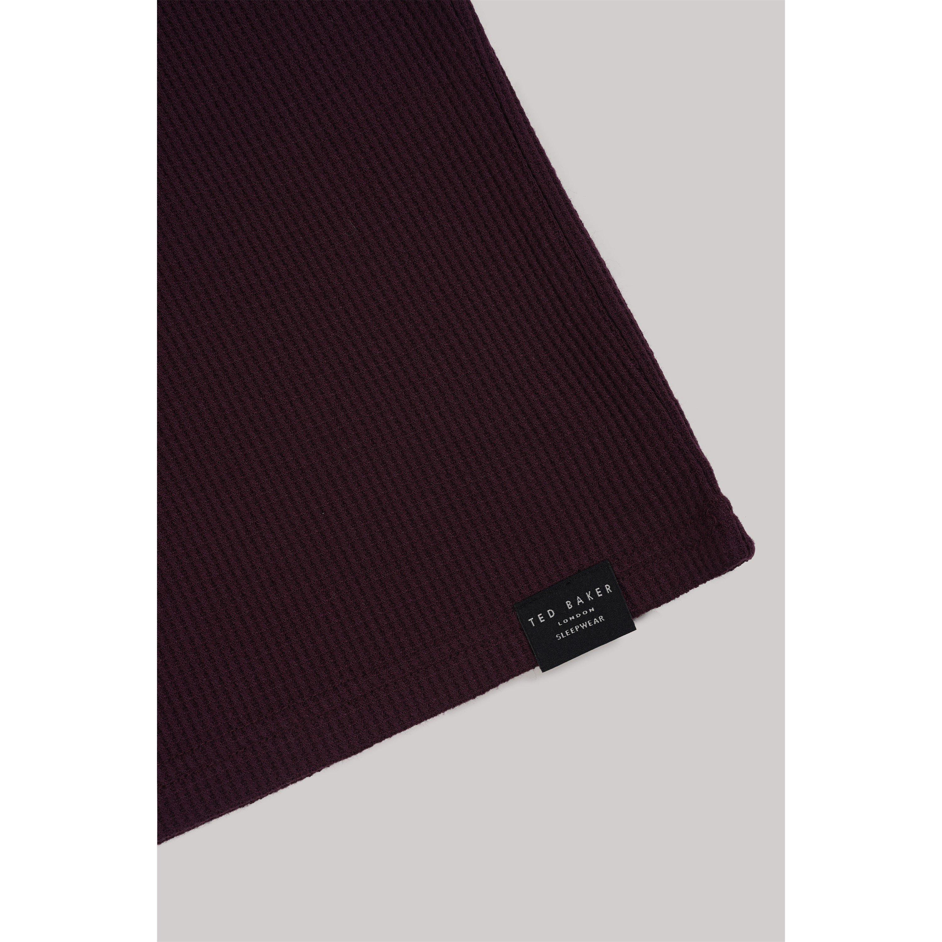 Maroon - Ted Baker - Ted Baker Waffle Long Sleeve Top & Jogger Set - 2