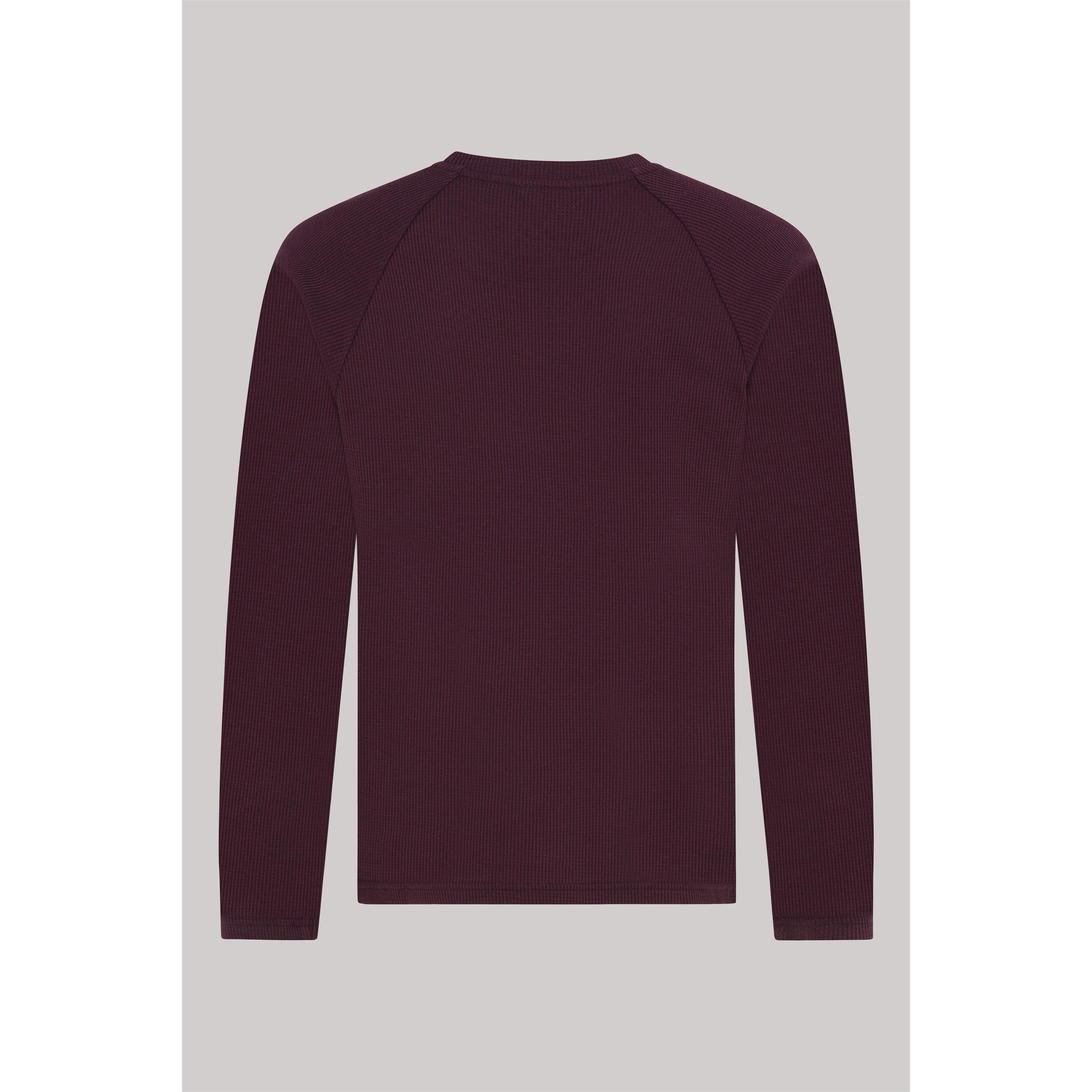 Maroon - Ted Baker - Ted Baker Waffle Long Sleeve Top & Jogger Set - 8