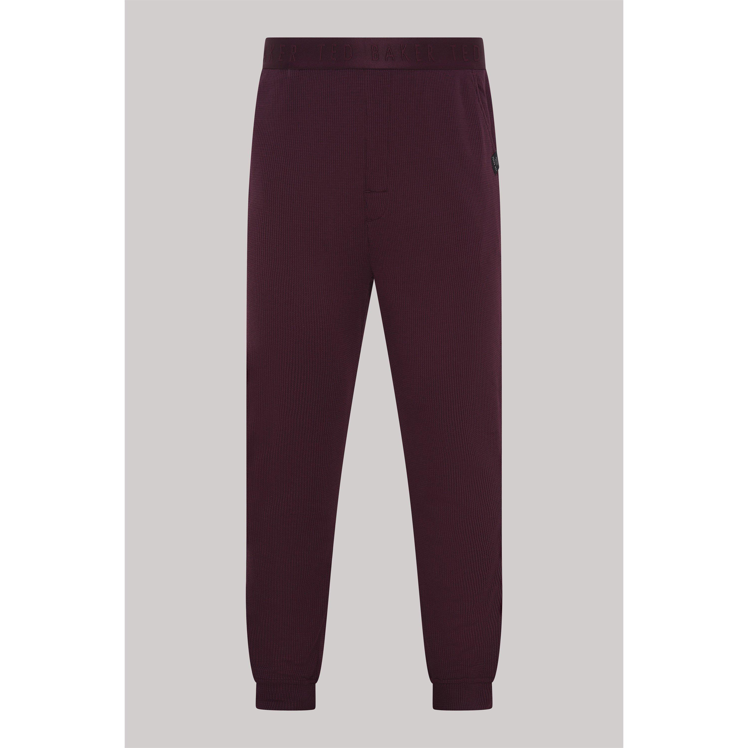 Maroon - Ted Baker - Ted Baker Waffle Long Sleeve Top & Jogger Set - 10