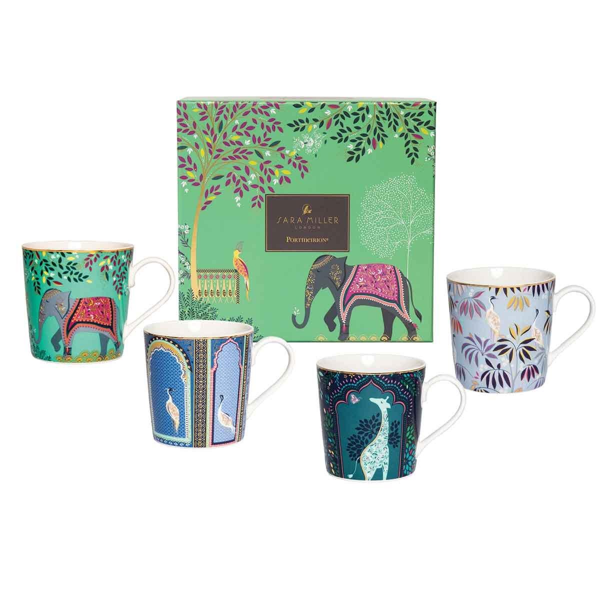Multi - Sara Miller London - Miller India Set of 4 Mugs Assorted - 1