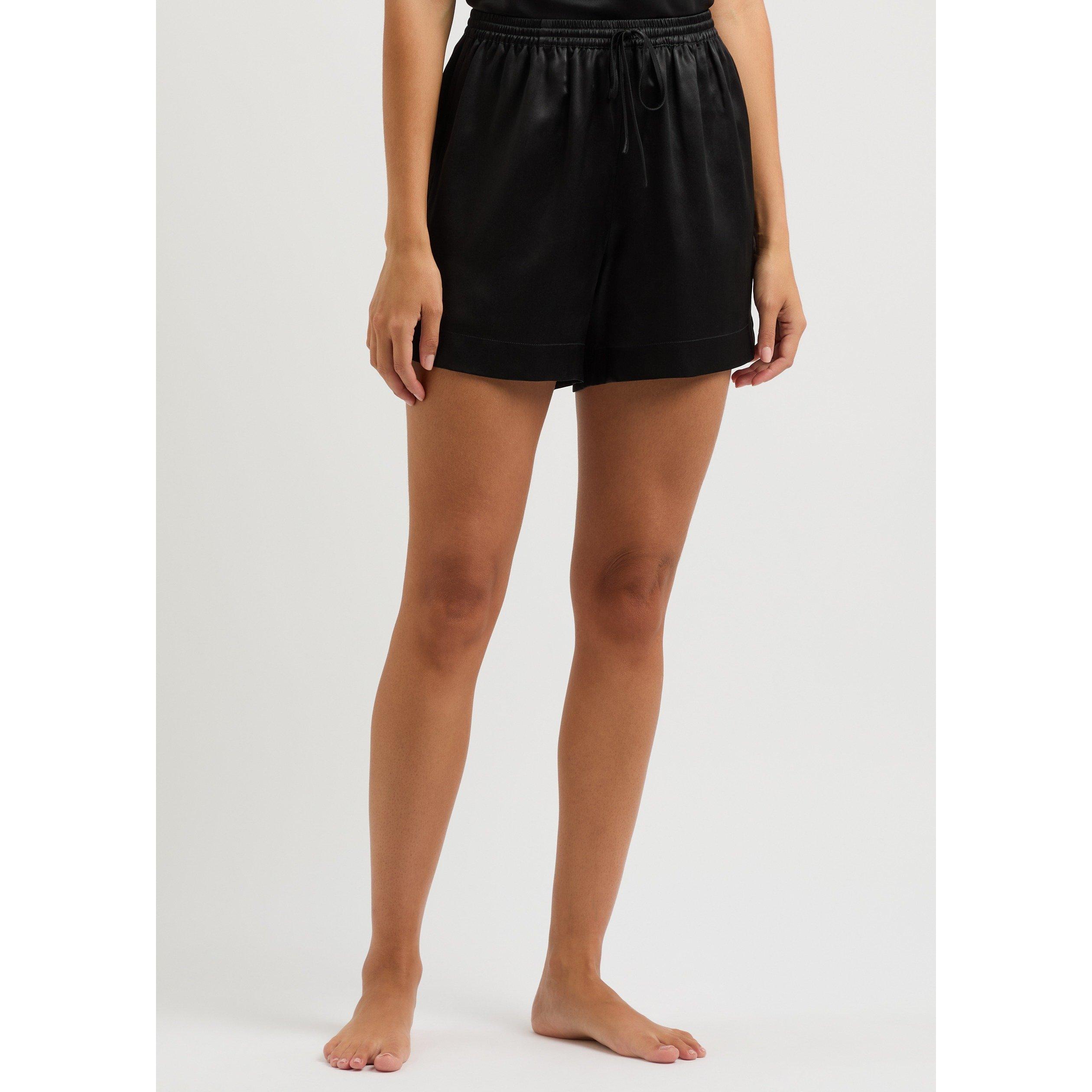 BLACK - Fleur of England - Women's Fleur Du Jour Silk Pyjama Shorts - 2