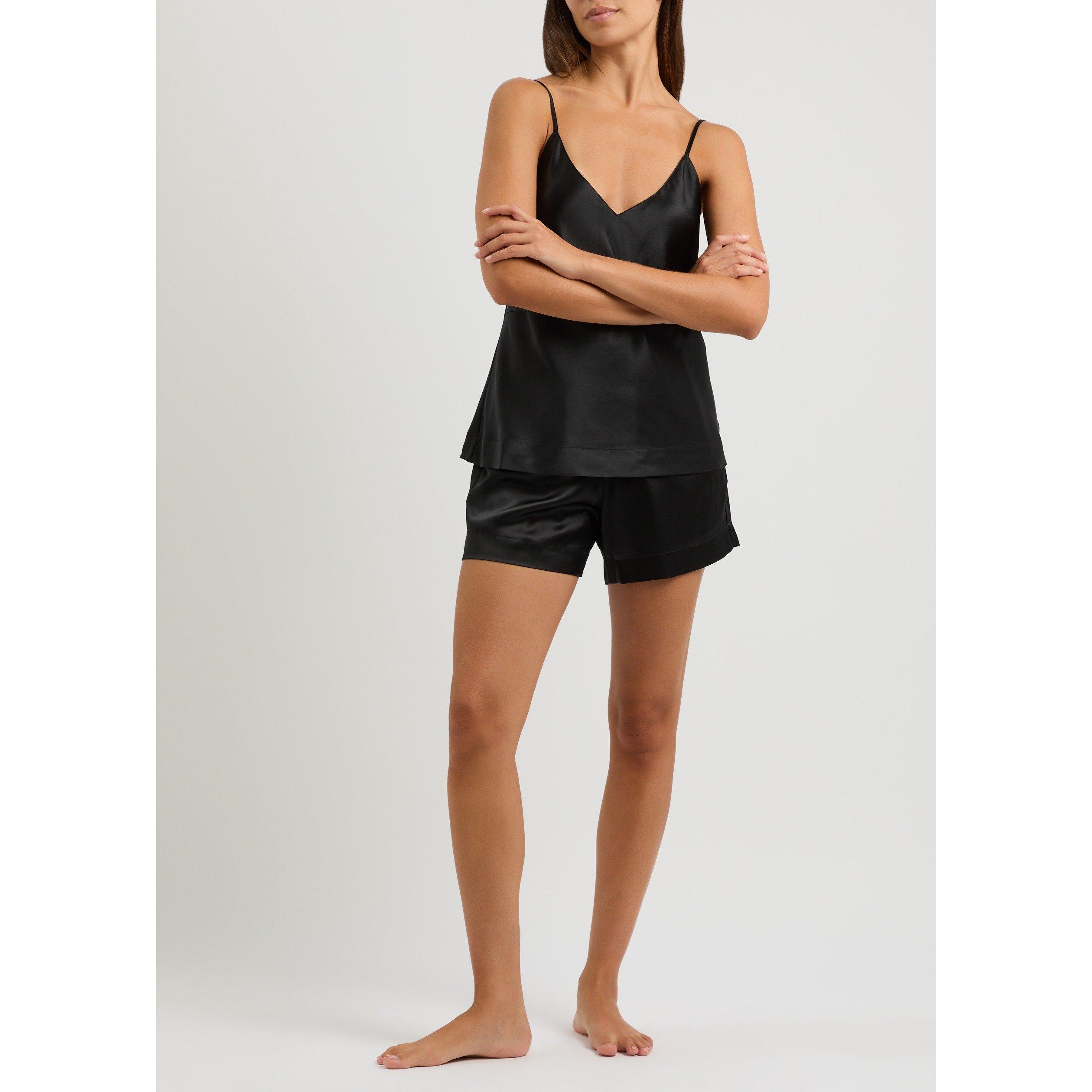 BLACK - Fleur of England - Women's Fleur Du Jour Silk Pyjama Shorts - 5