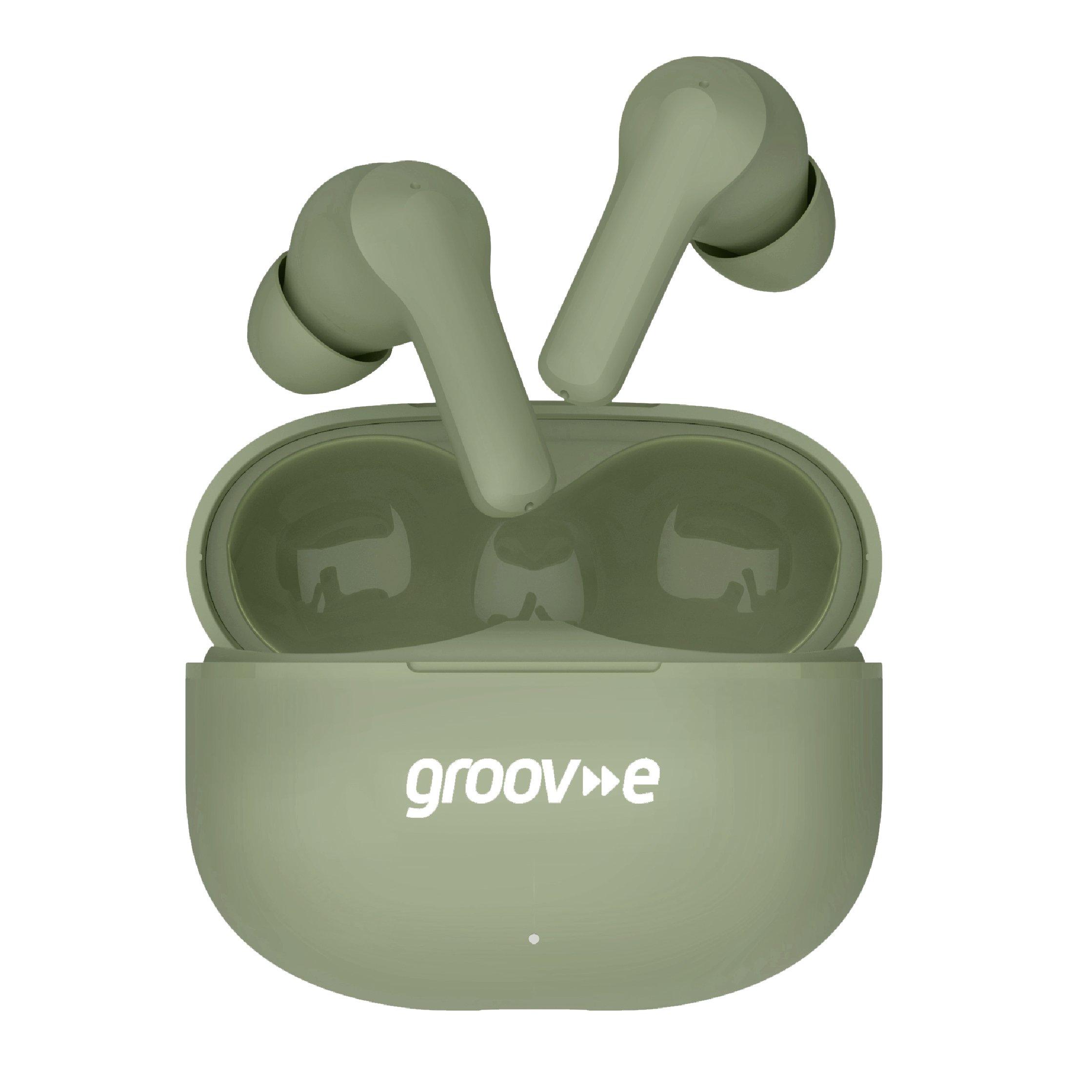 Green - Groov-e - Jive Buds True Wireless Earphones with Case - 1