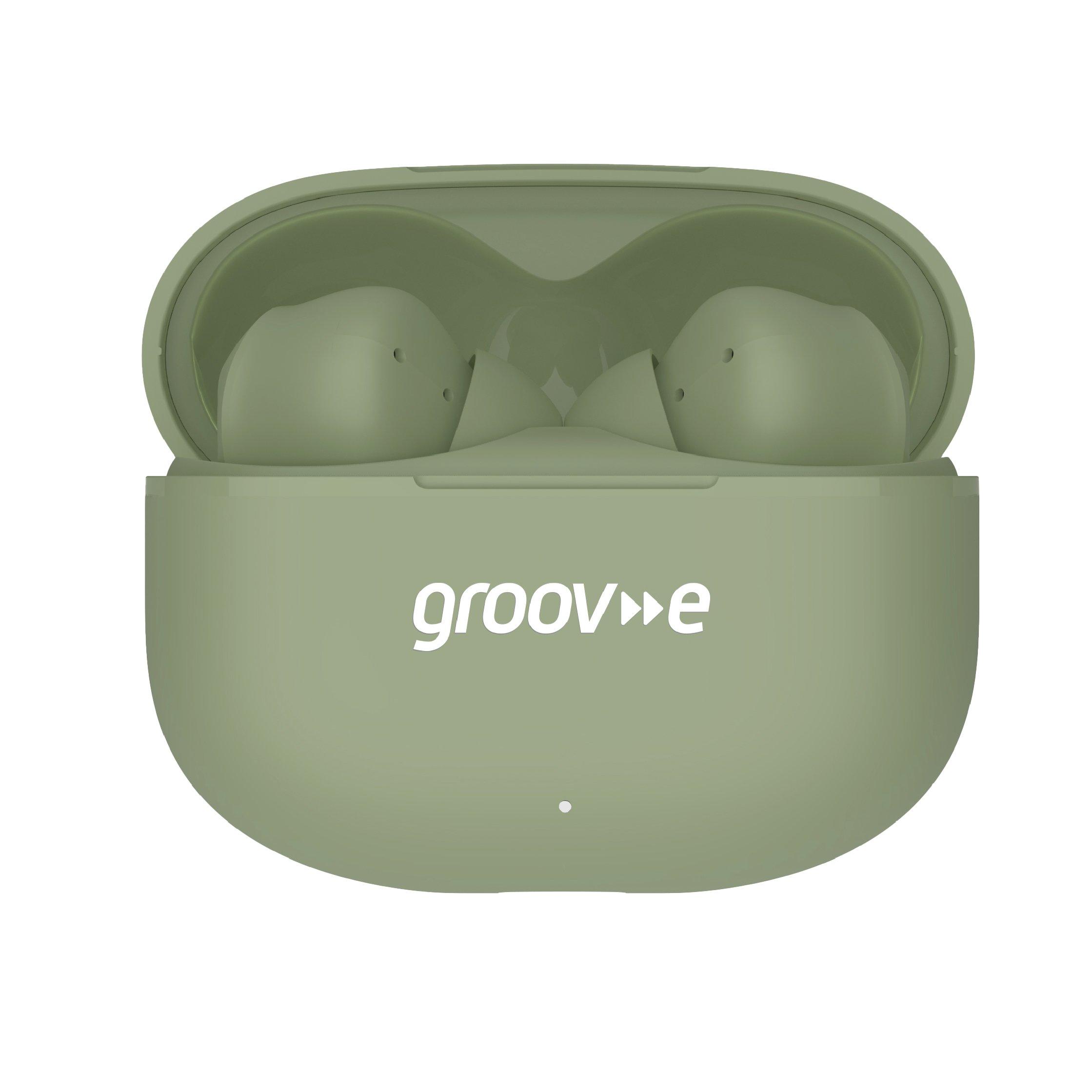 Green - Groov-e - Jive Buds True Wireless Earphones with Case - 5