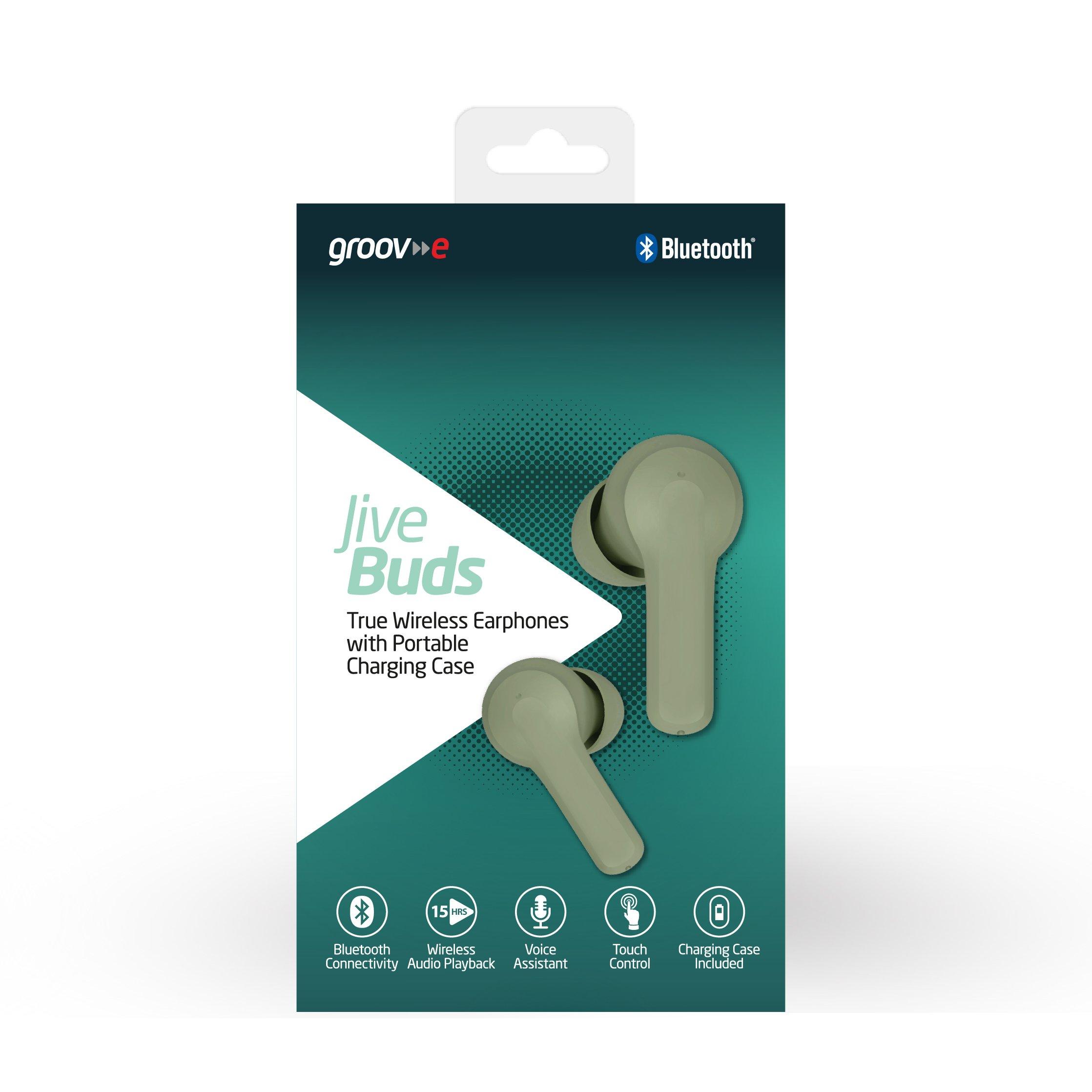 Green - Groov-e - Jive Buds True Wireless Earphones with Case - 6