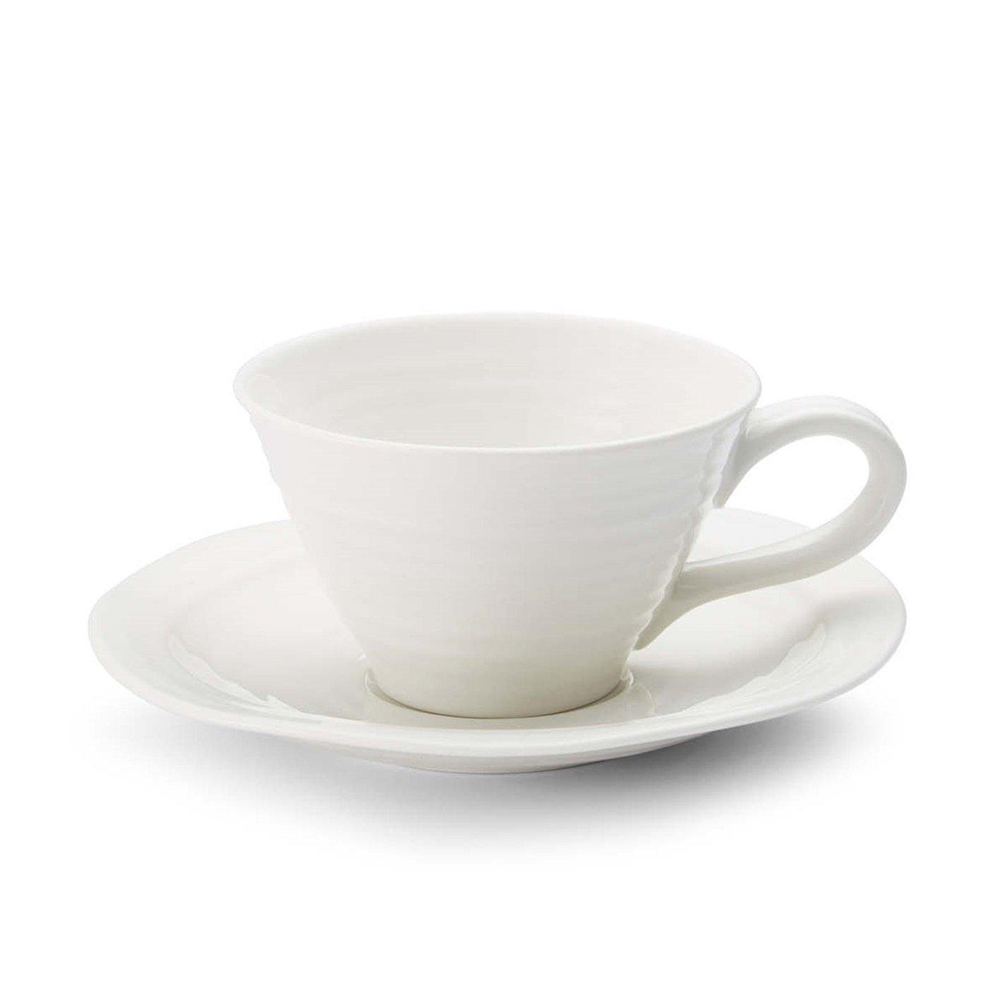 White - Portmeirion - Sophie Conran Set of 4 Teacup &Saucer White - 2