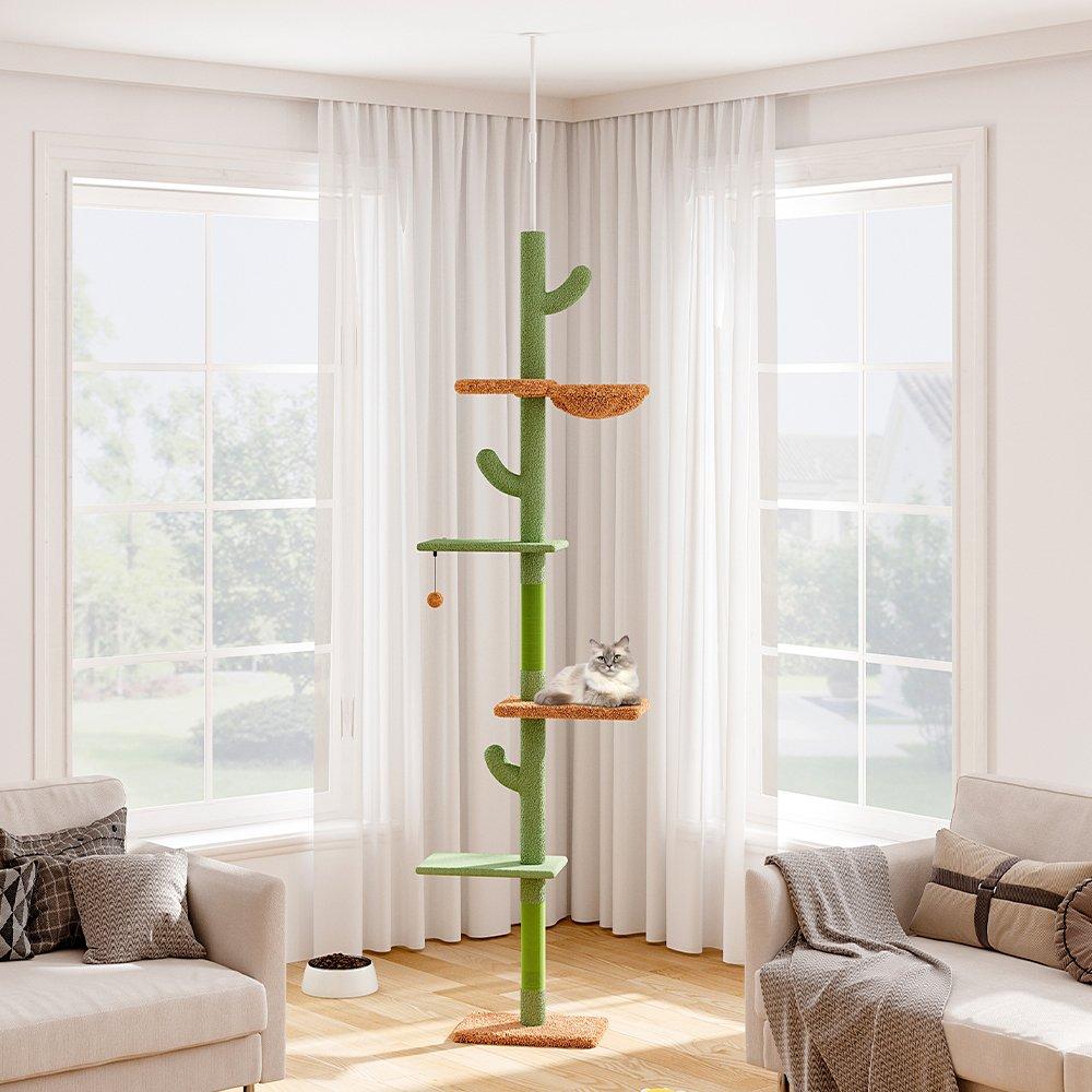 Green - KIDKID PET - Cactus Scratching Post Cat Tree - 1