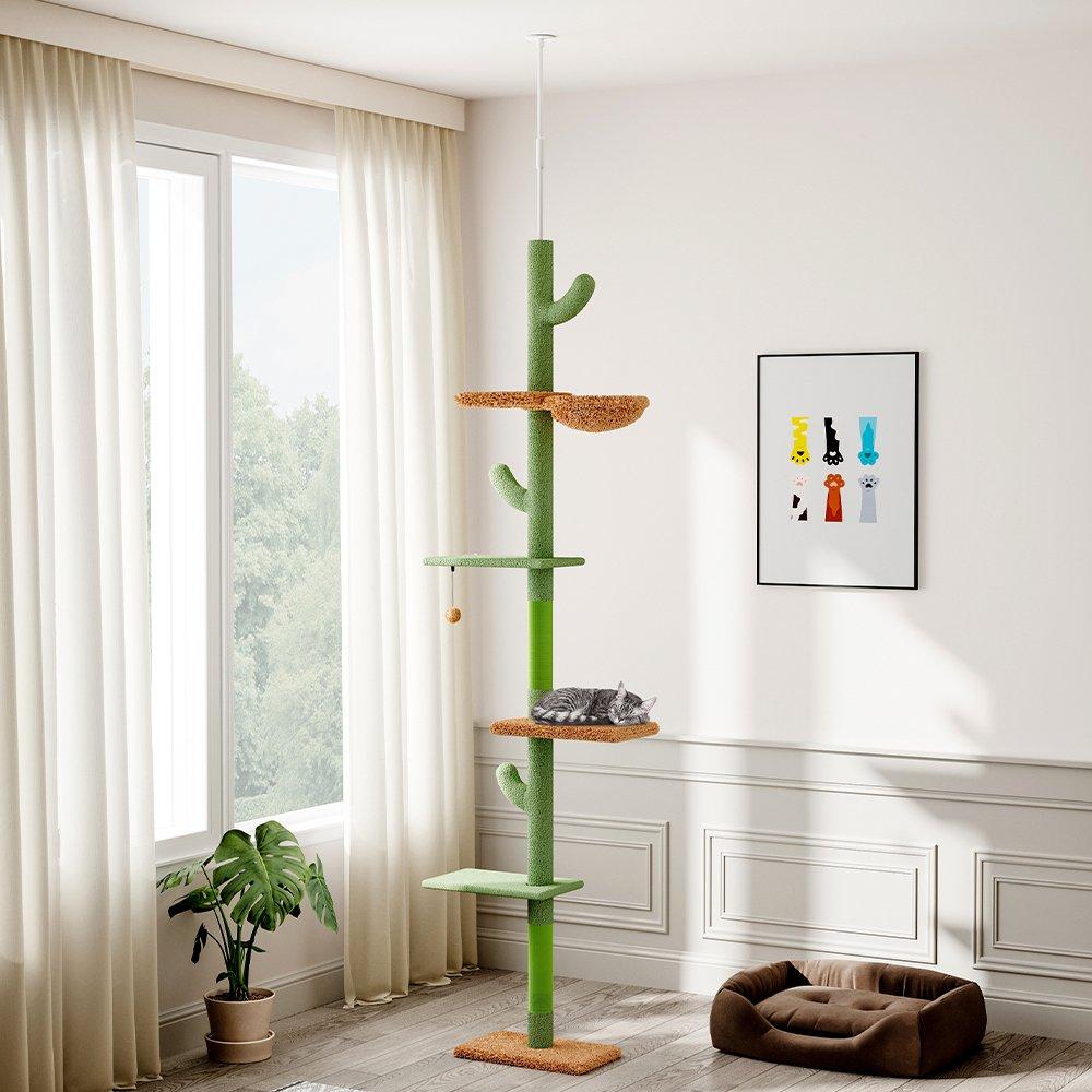 Green - KIDKID PET - Cactus Scratching Post Cat Tree - 2