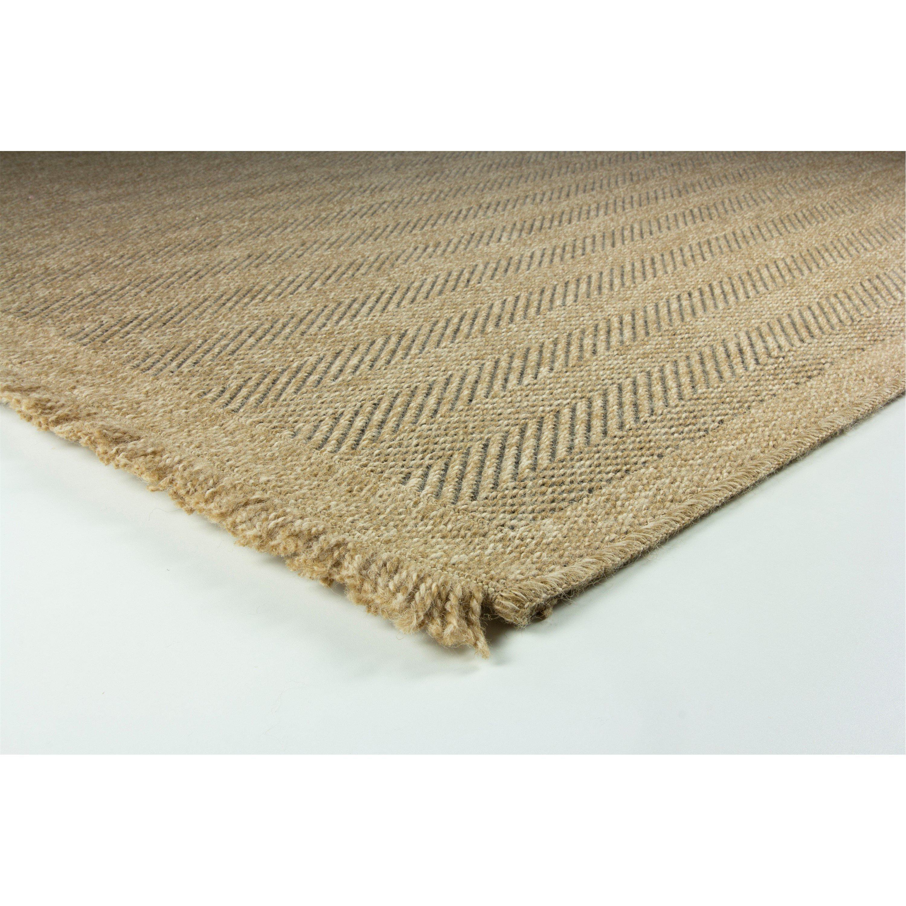 Neutral - Arthouse - Jute Effect Herringbone 120 x 170cm Rug - 2