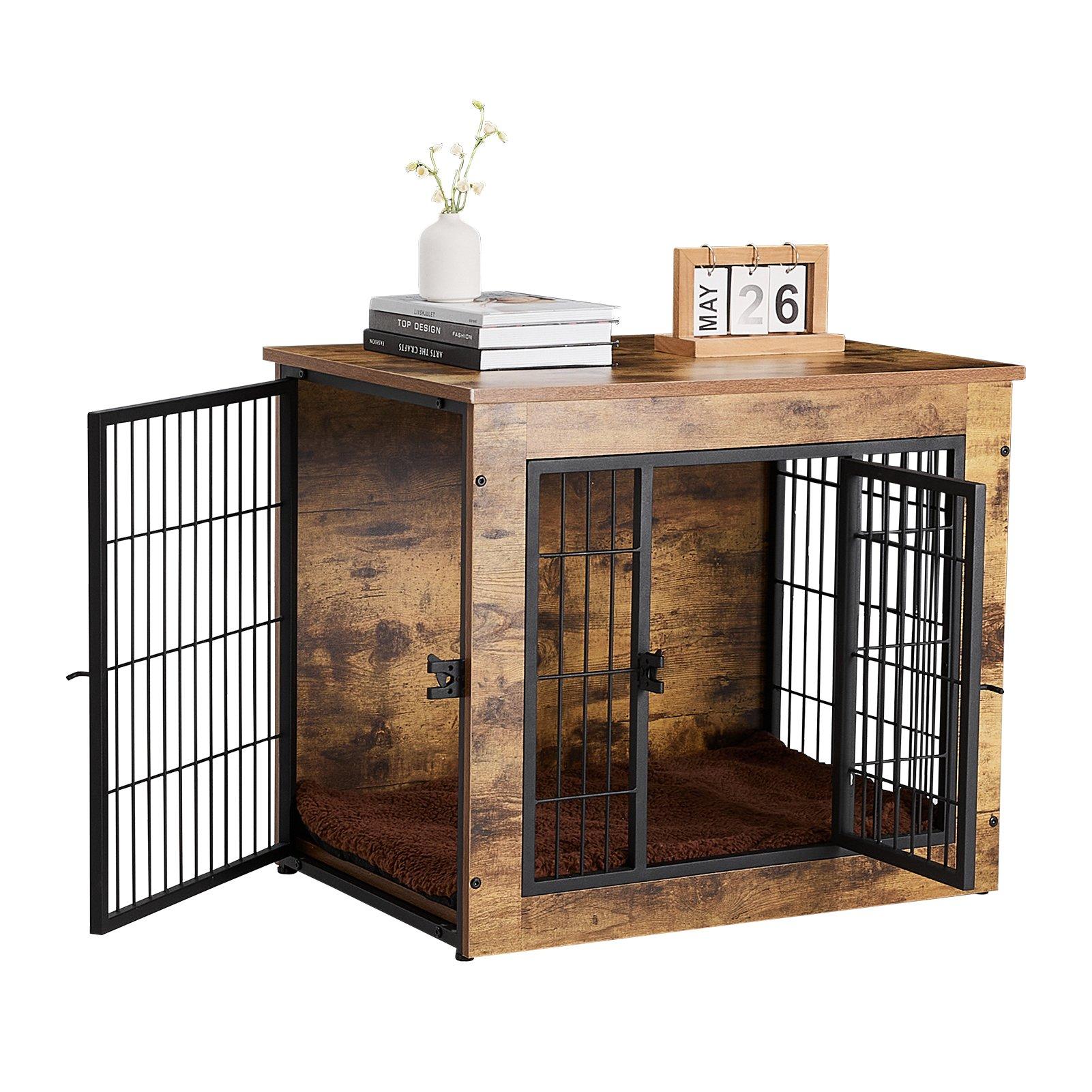 Brown - KIDKID PET - Farmhouse Style Dog Crate - 4