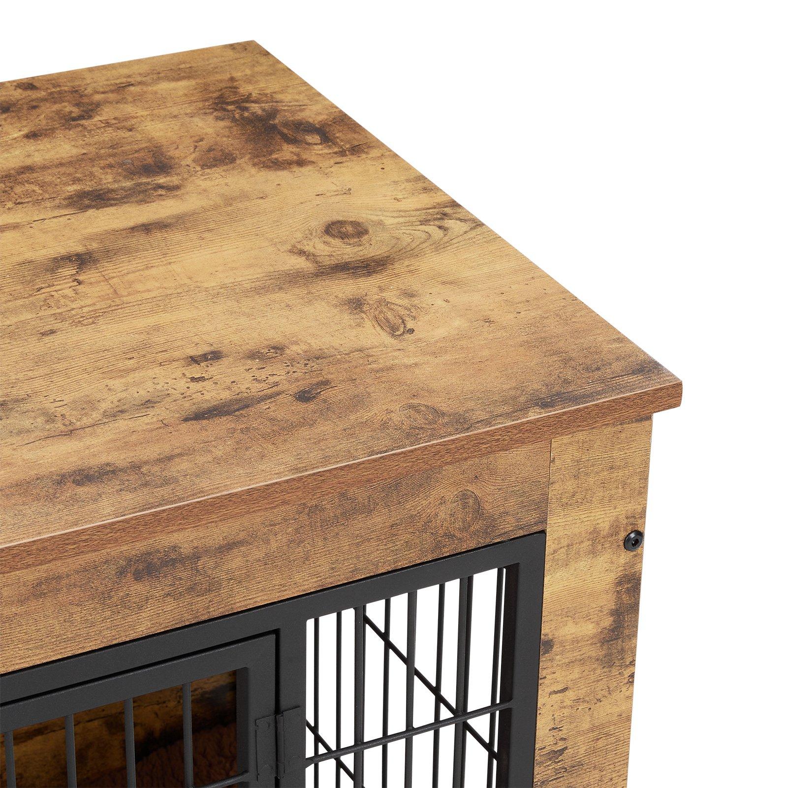 Brown - KIDKID PET - Farmhouse Style Dog Crate - 6