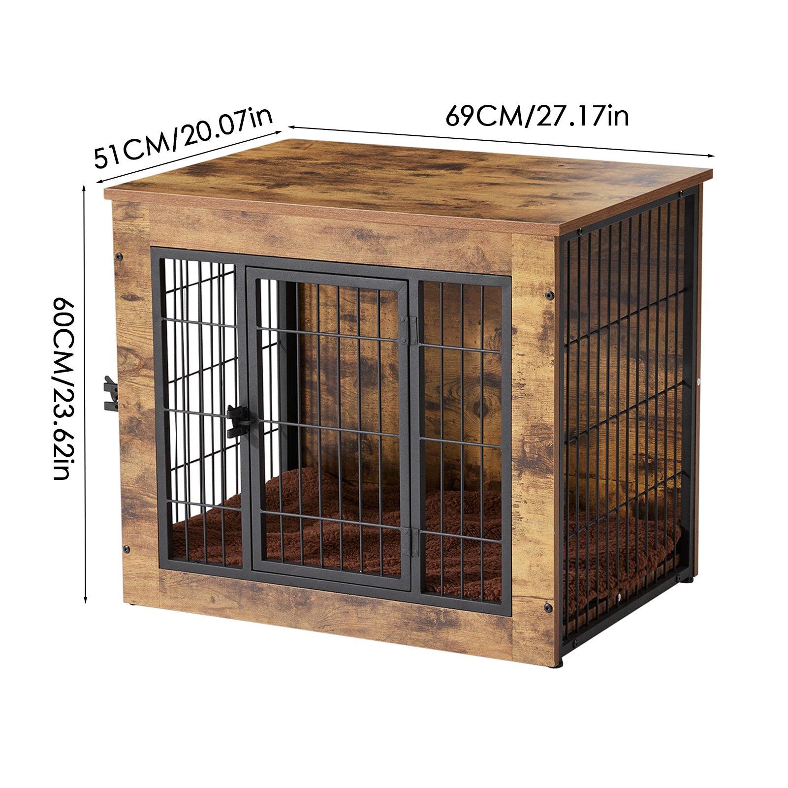 Brown - KIDKID PET - Farmhouse Style Dog Crate - 9