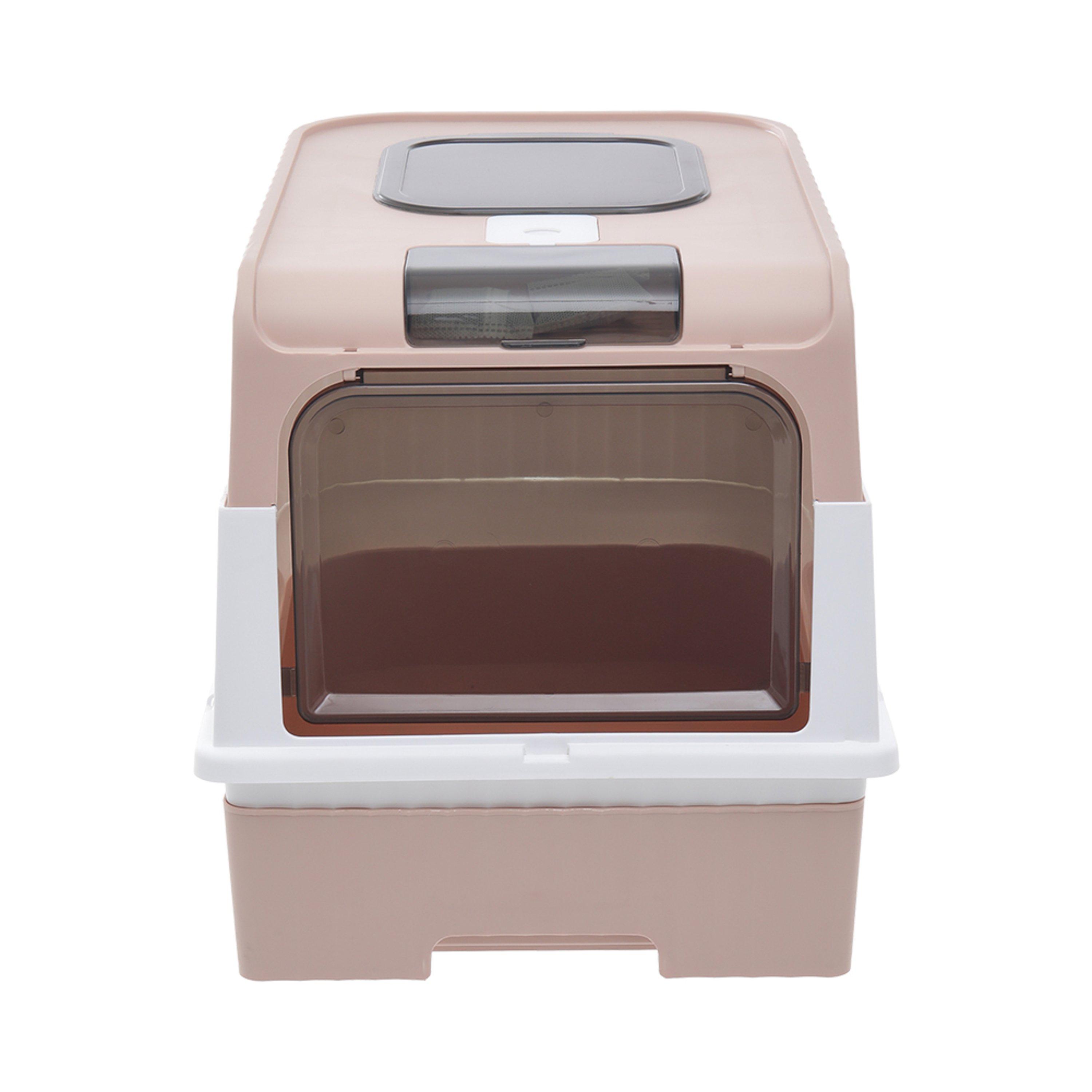 Pink - KIDKID PET - Fully Enclosed Cat Litter Box - 3