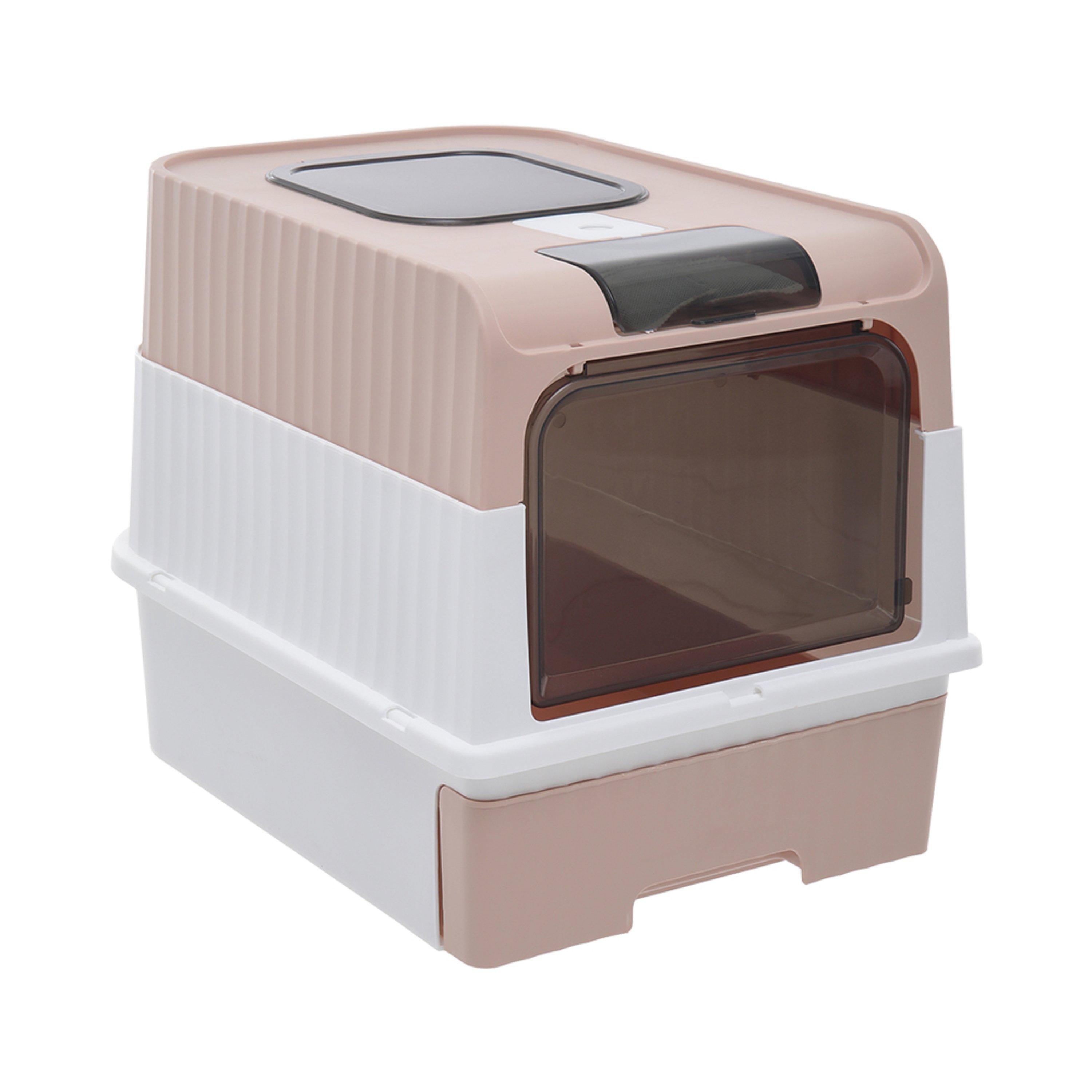 Pink - KIDKID PET - Fully Enclosed Cat Litter Box - 4