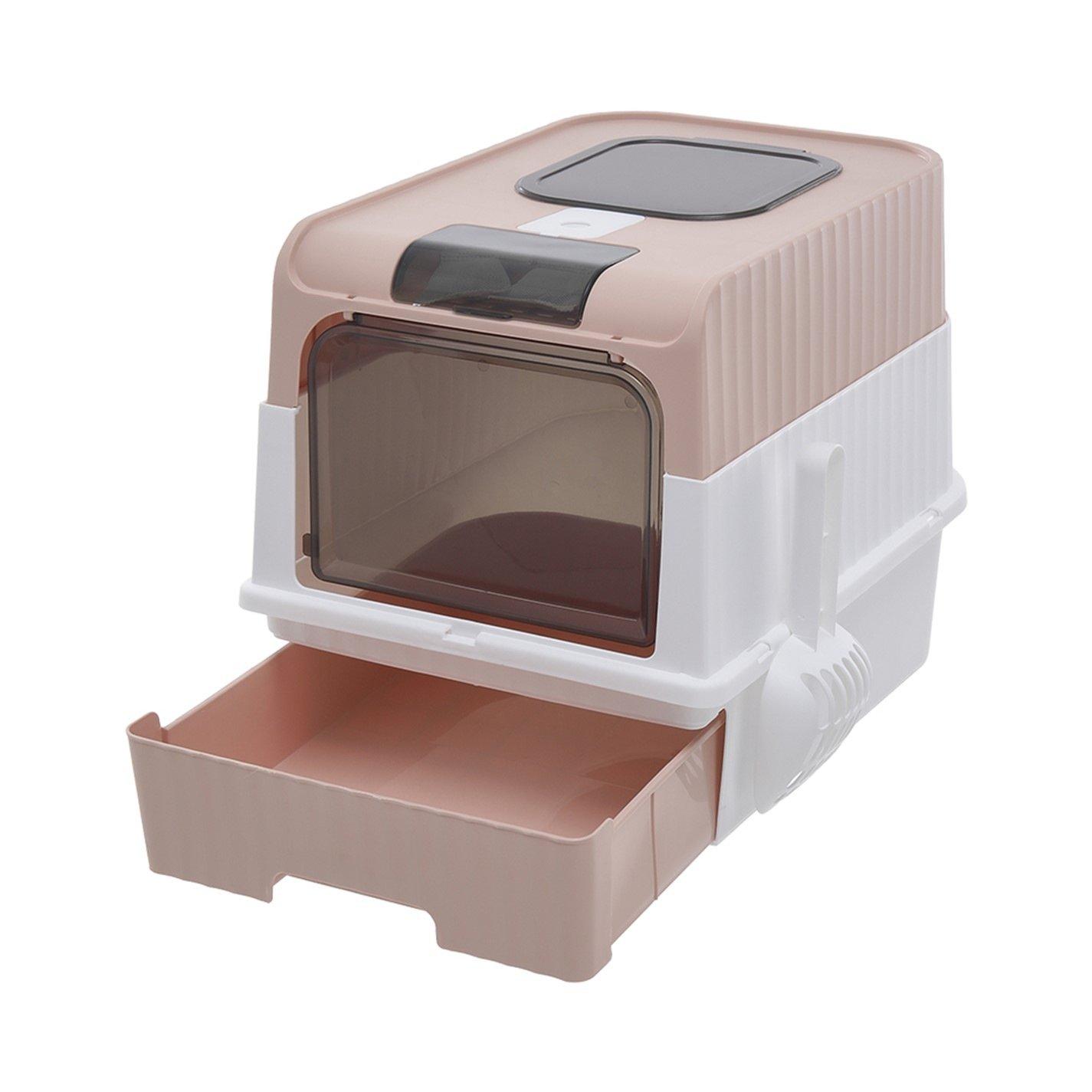 Pink - KIDKID PET - Fully Enclosed Cat Litter Box - 7