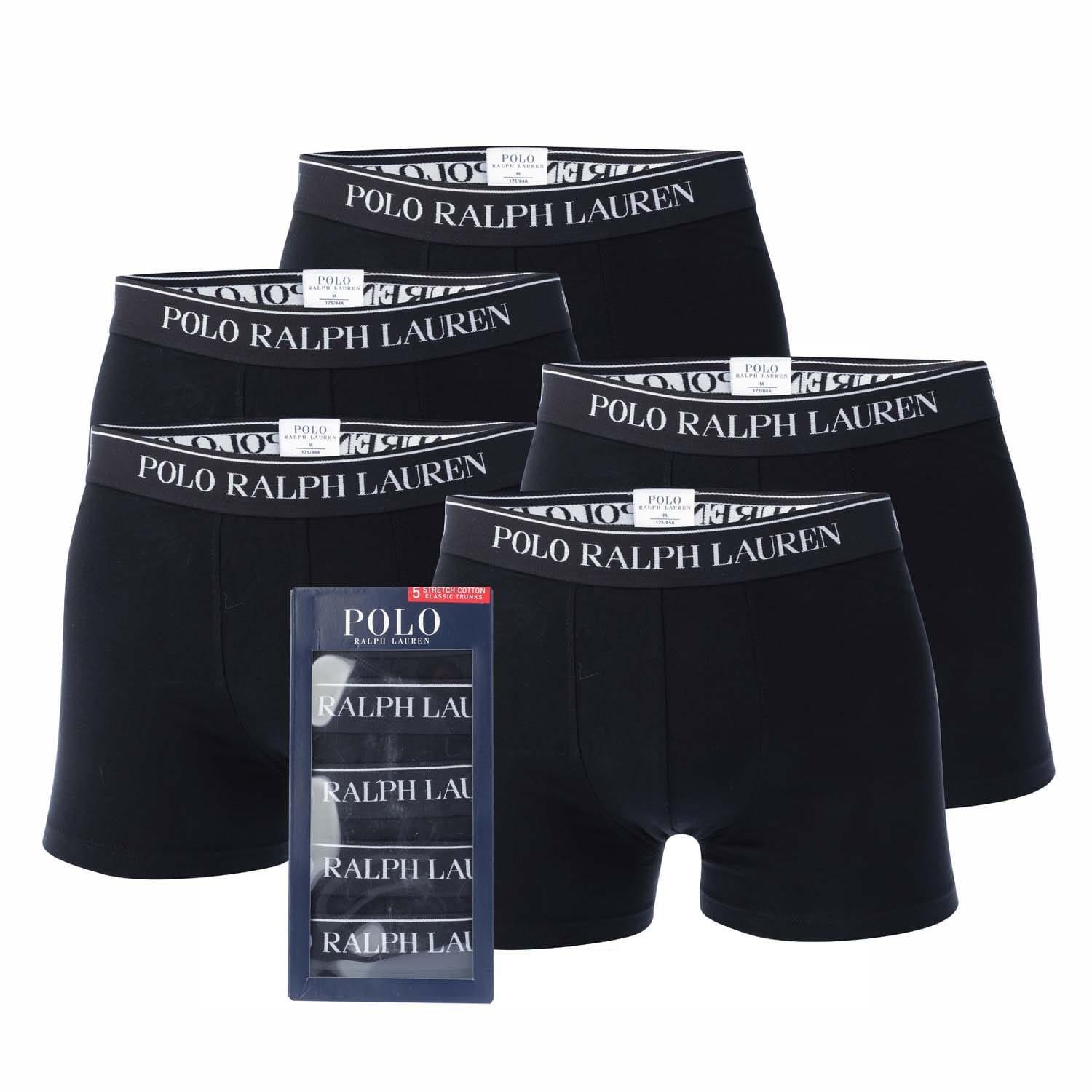 Black - Polo Ralph Lauren - 5 Pack of Trunks