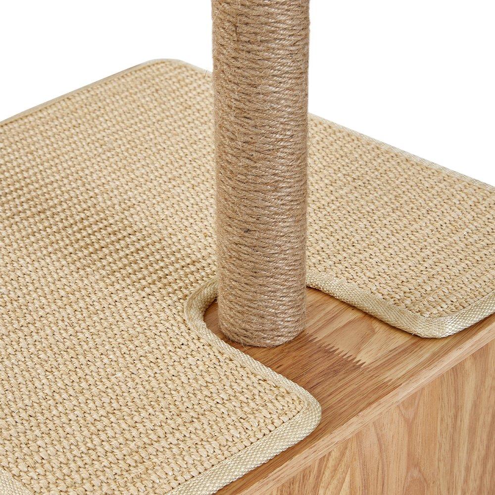 Brown And White - KIDKID PET - 2-in-1 Cat Climbing Frame Floor Lamp - 8