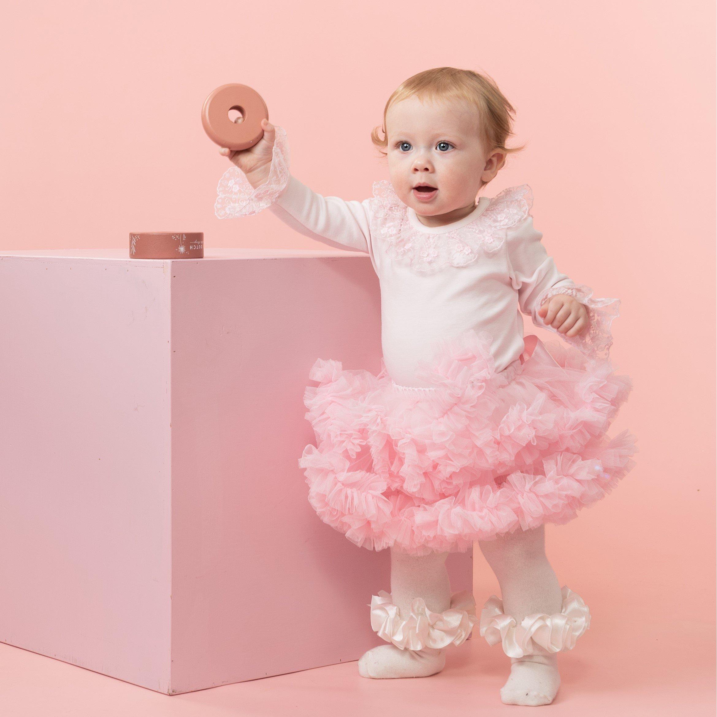 Pink - Caramelo Kids - Kids' Frill Lace Onesie - 2