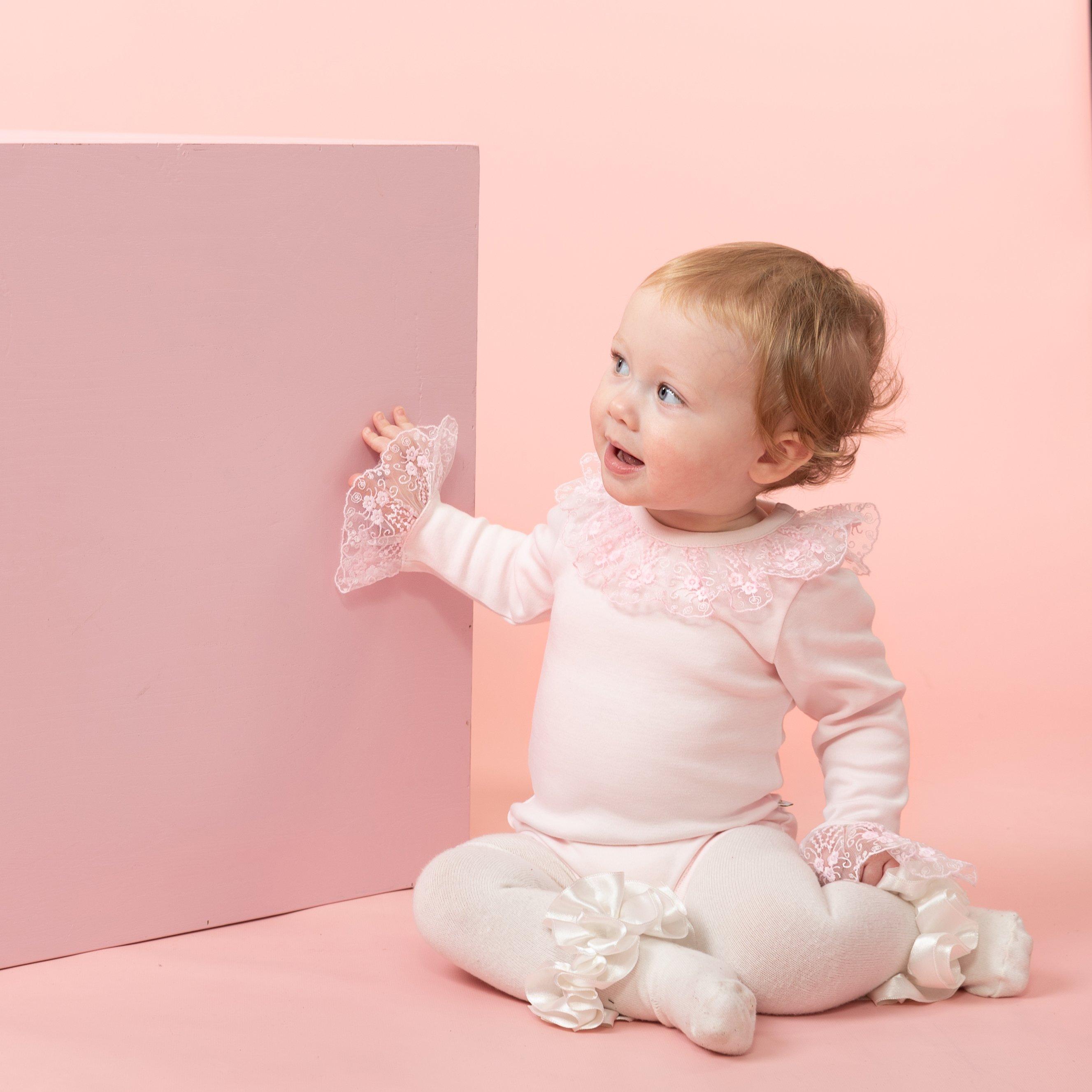 Pink - Caramelo Kids - Kids' Frill Lace Onesie - 4