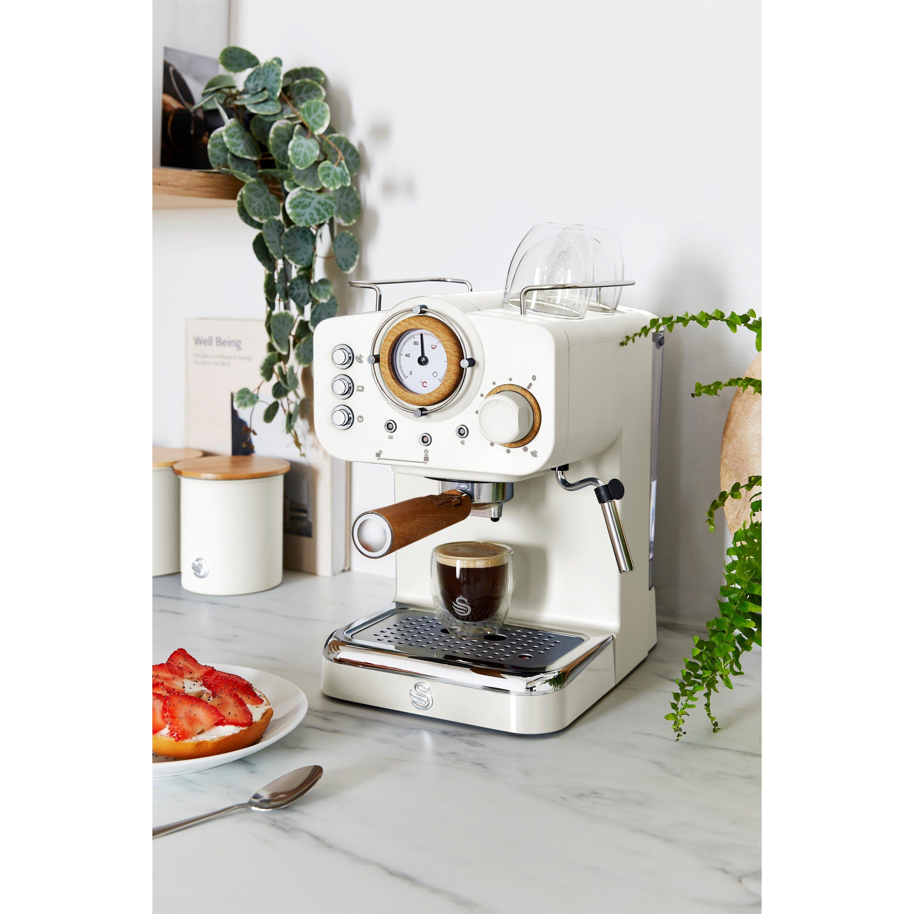 White - Swan - Nordic Espresso Coffee Machine - White - 2