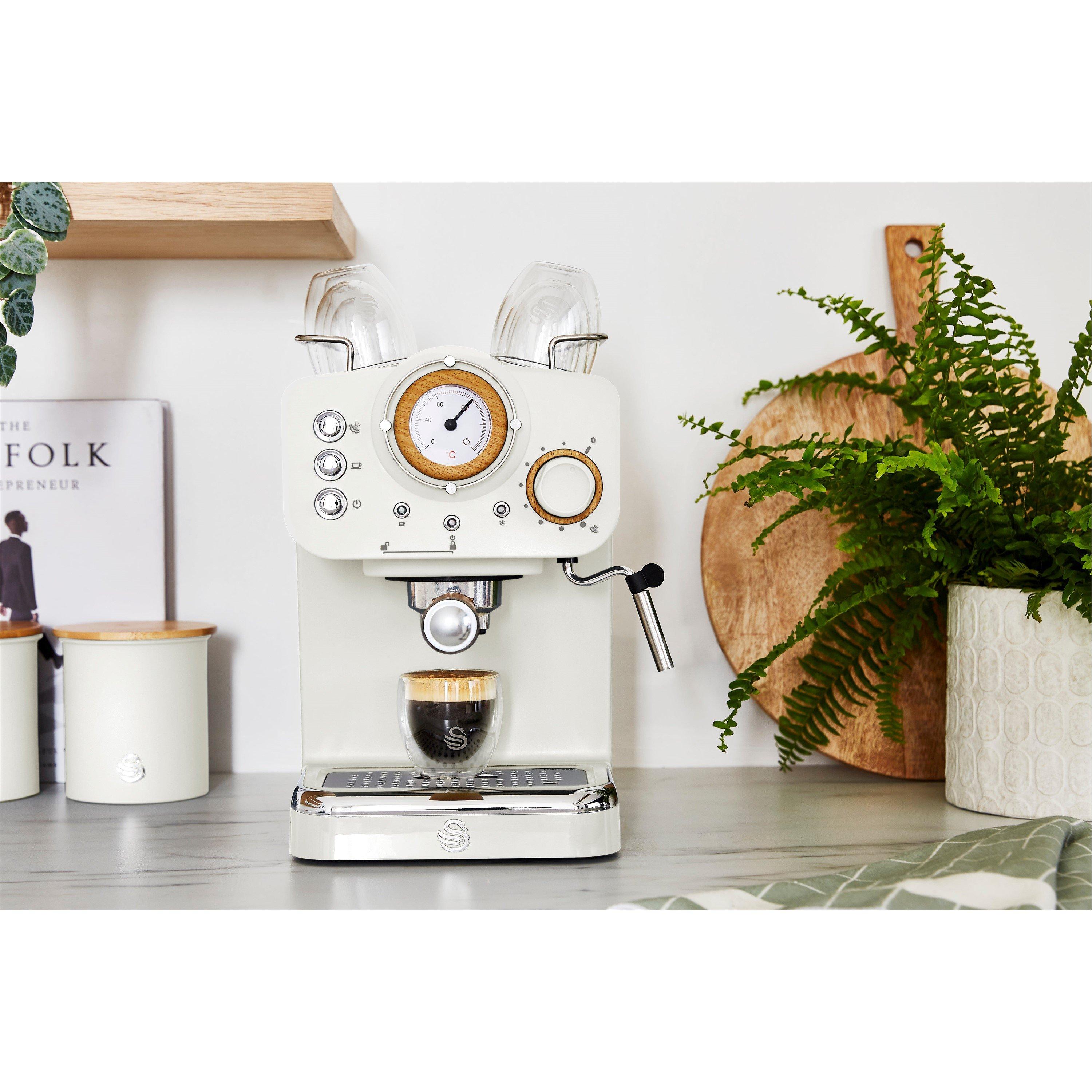 White - Swan - Nordic Espresso Coffee Machine - White - 3